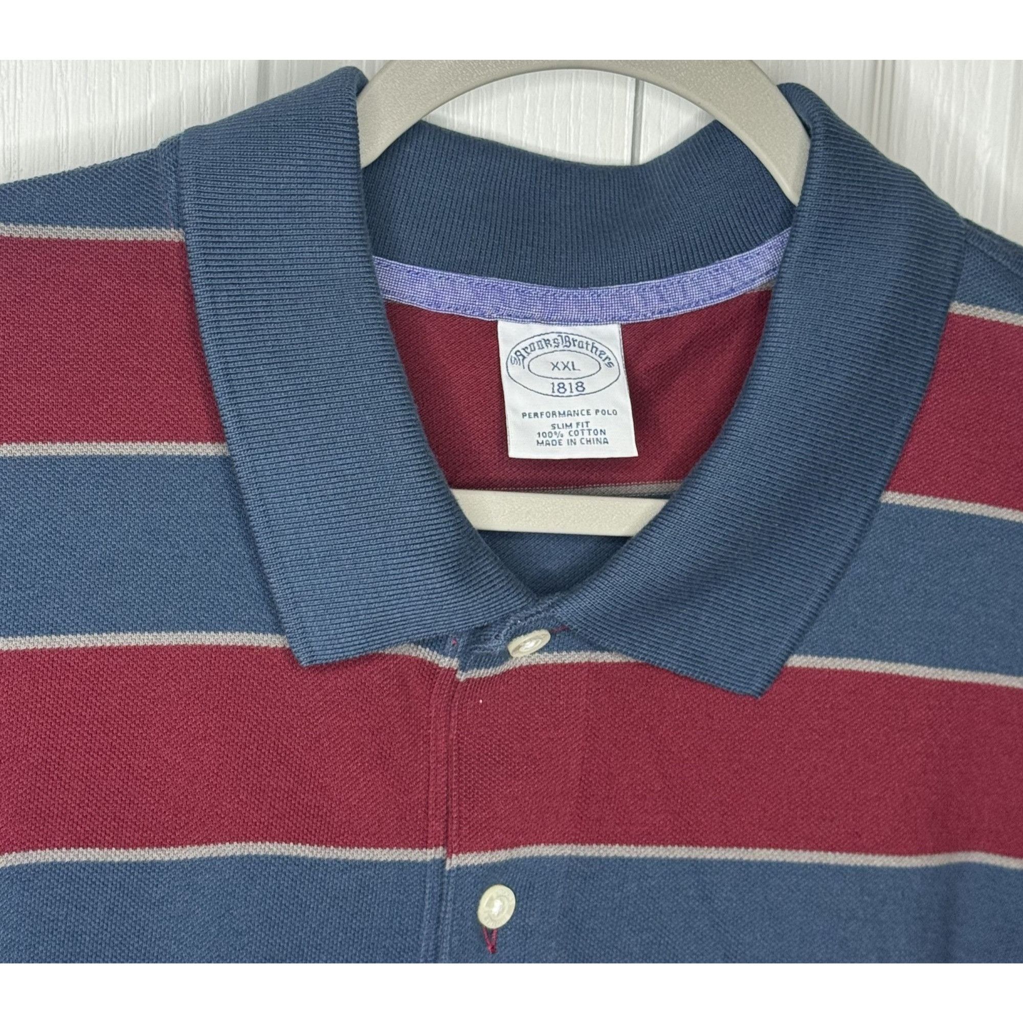 Brooks Brothers Brooks Brothers Performance Polo Mens Slim Fit XXL Size US XXL / EU 58 / 5 - 3 Thumbnail