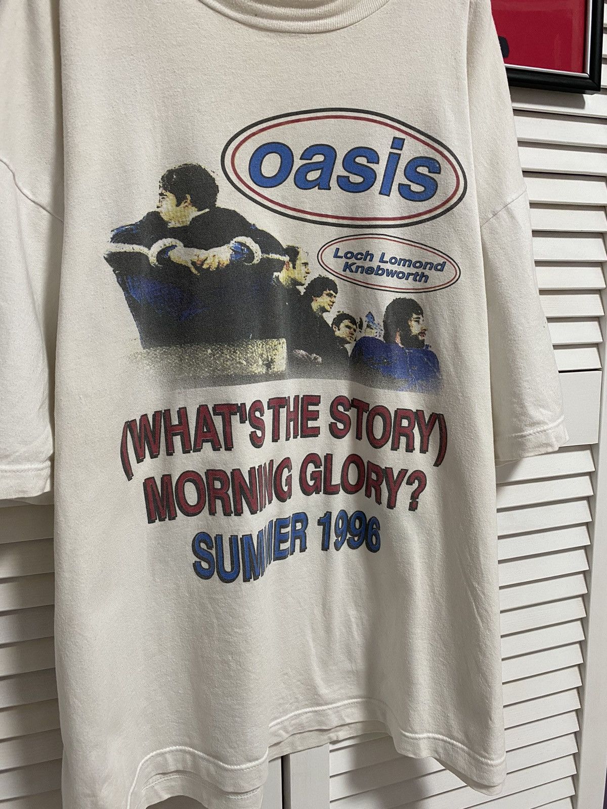 Rap Tees Vintage 1996 Oasis Tour T-Shirt Loch Lomond Knebworth Story Size US XL / EU 56 / 4 - 4 Thumbnail