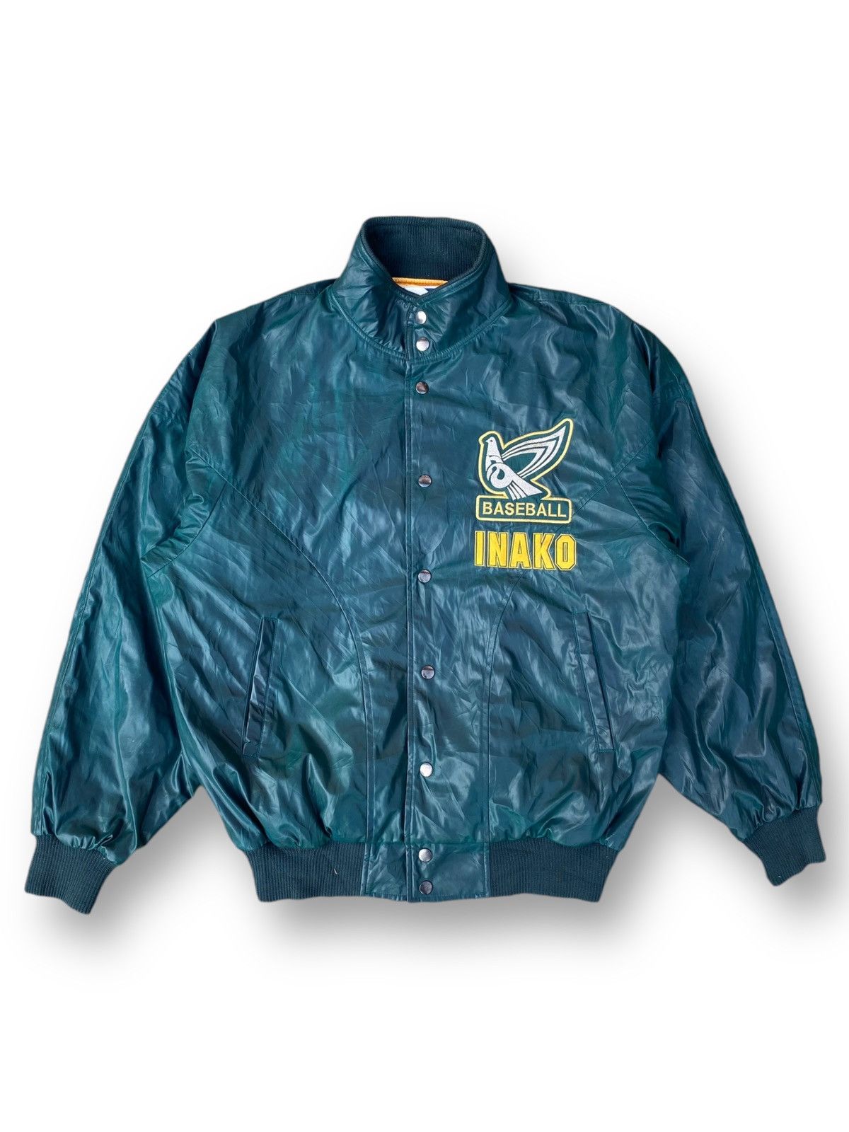 Japanese Brand Vintage Inako Baseball Varsity Jacket Snap Button. #D4 Size US L / EU 52-54 / 3 - 1 Thumbnail