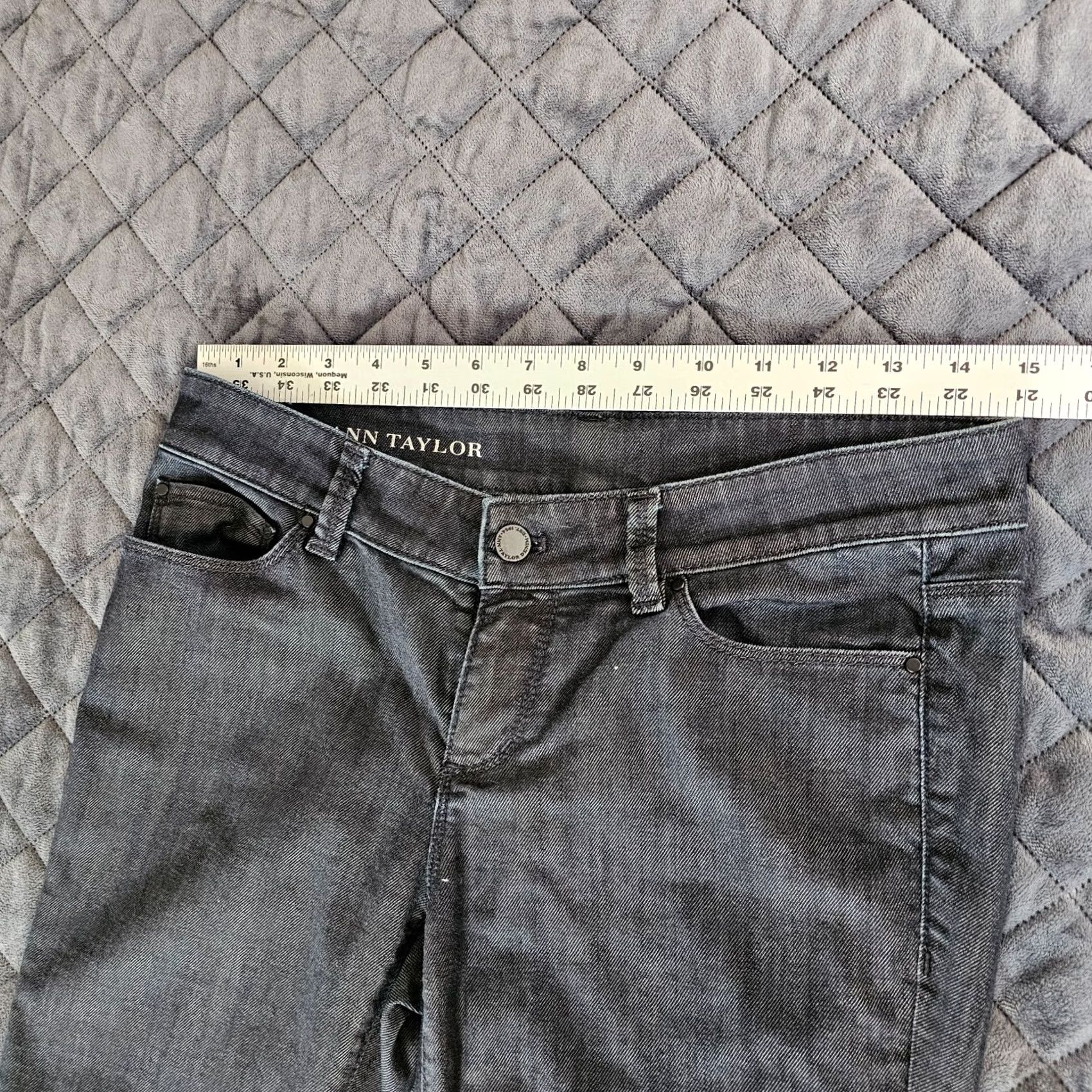 Ann Taylor ANN TAYLOR LOFT Jeans Dark Wash Wide-Leg 4 Women, INSEAM 32, MID Rise, Cotton Polyester Spandex, Denim, 30W Regular Length Size 27" / US 4 / IT 40 - 5 Thumbnail