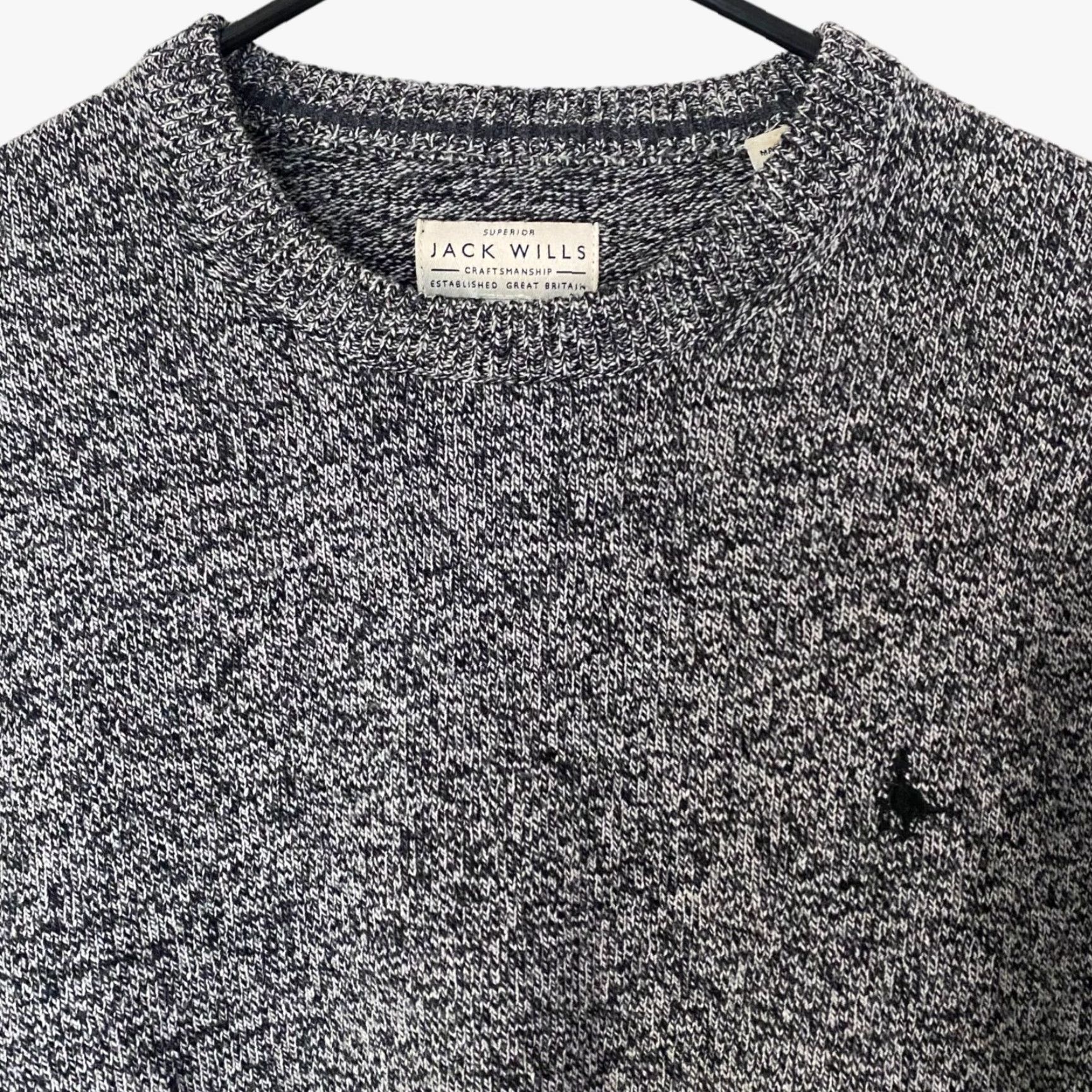 Jack Wills VINTAGE Jack Wills Merino Wool Crewneck Sweater Mens M Gray Marled Knit Pullover Size US M / EU 48-50 / 2 - 5 Thumbnail