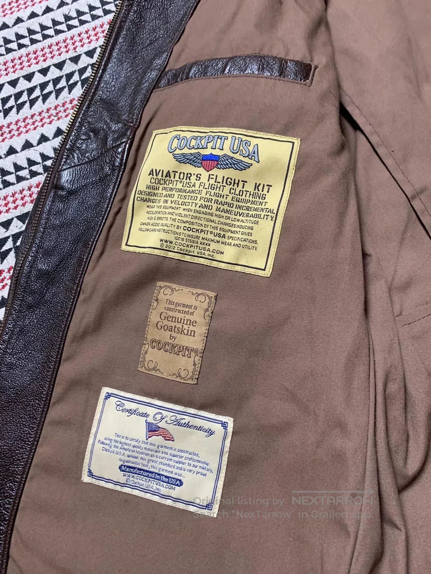 Cockpit USA vintage black goat leather jacket by cockpit. Size US L / EU 52-54 / 3 - 5 Thumbnail