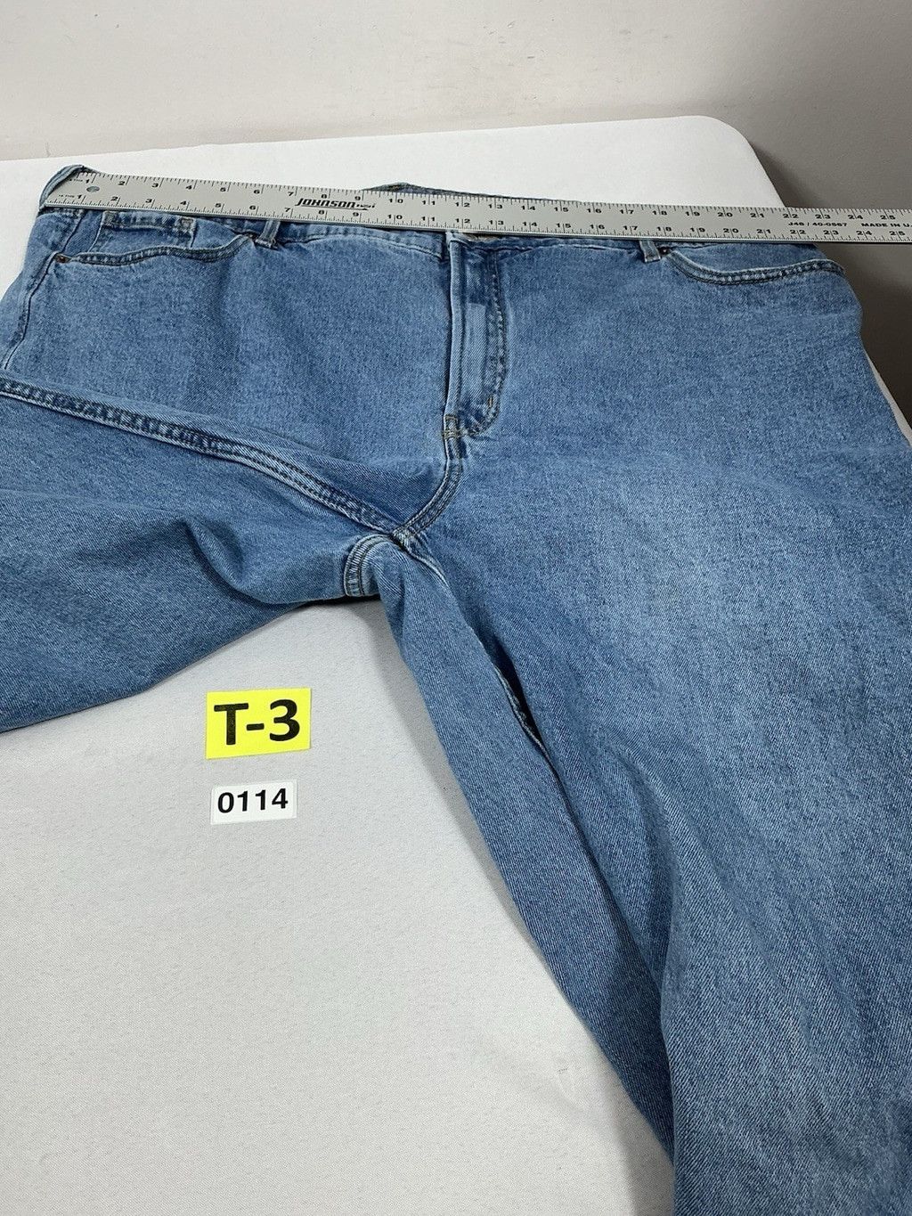 Old Navy Womans Old Navy Wide Leg Blue Jeans 24 0114/T-3 Size 42" / US 20 - 5 Thumbnail