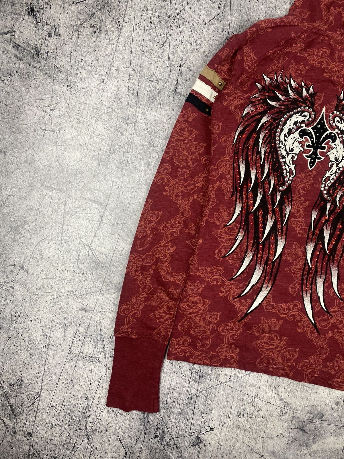 Affliction Vintage Y2K Affliction Style Rebel Spirit Hoodie Size M / US 6-8 / IT 42-44 - 3 Thumbnail