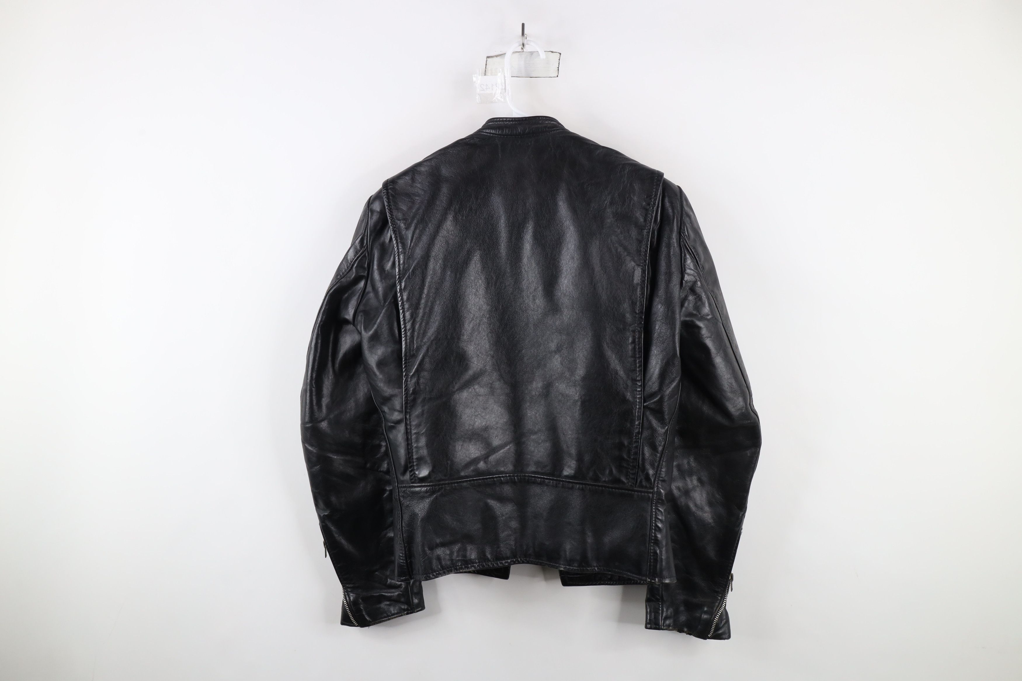 Vintage Vintage 60s 70s Streetwear Leather Cafe Racer Jacket USA Size US L / EU 52-54 / 3 - 13 Thumbnail