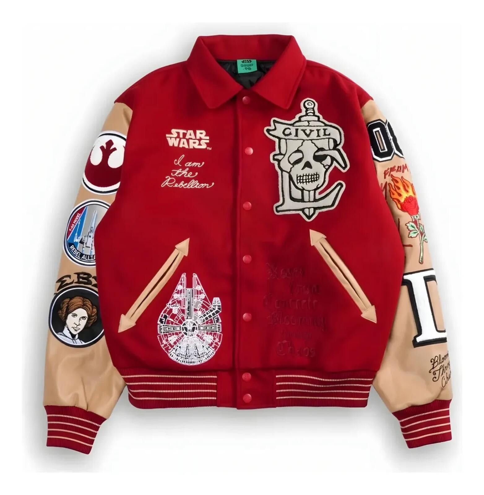Civil Regime Civil Regime x Star Wars Rebellion Letterman Jacket Size US L / EU 52-54 / 3 - 1 Thumbnail