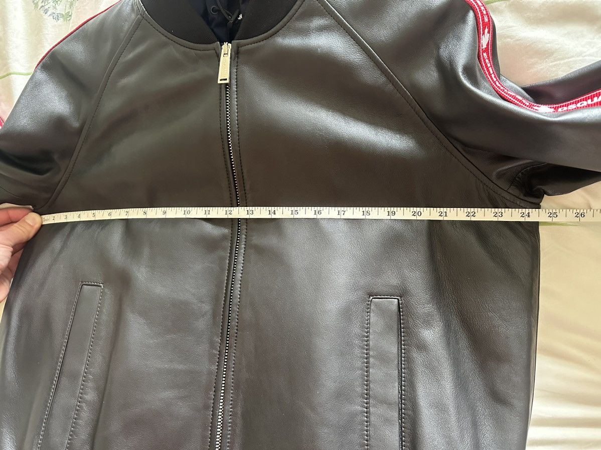 Dsquared2 FW20 Dsquared tape logo leather hoodie jacket Grail Size US L / EU 52-54 / 3 - 4 Thumbnail