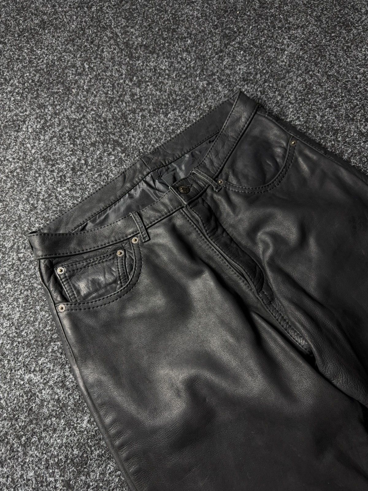 Y2K Vintage Leather Pants Opium Style Alt Biker USA Rare