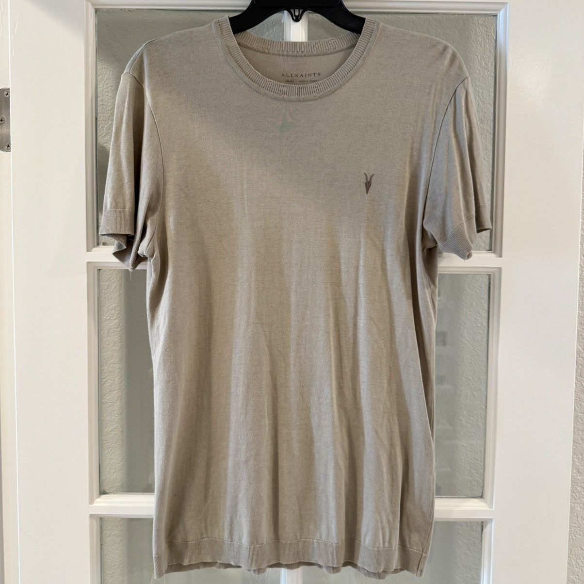 Allsaints AllSaints Men’s Taupe Parlour SS Crew T-Shirt Size Small Size US S / EU 44-46 / 1 - 1 Thumbnail