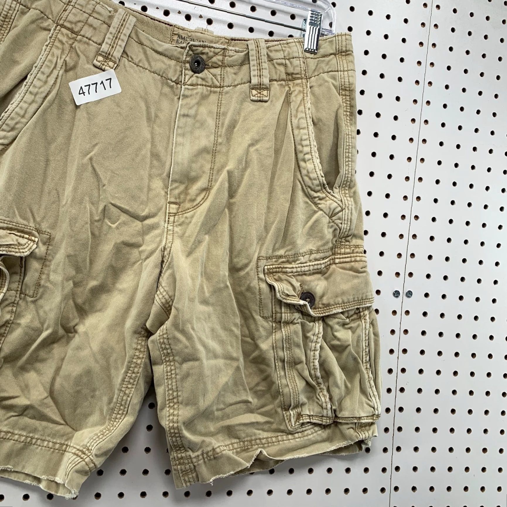 American Eagle Outfitters American Eagle Cargo Shorts Mens 30x10.5 Khaki Military Utility Baggy Size US 30 / EU 46 - 7 Thumbnail