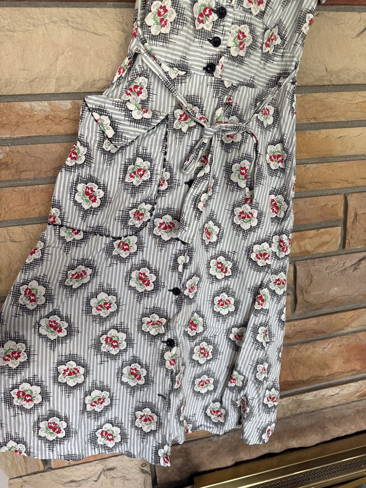 Vintage Vintage 40s Kerrybrooke Fashions Floral Dress Size S / US 4 / IT 40 - 6 Thumbnail
