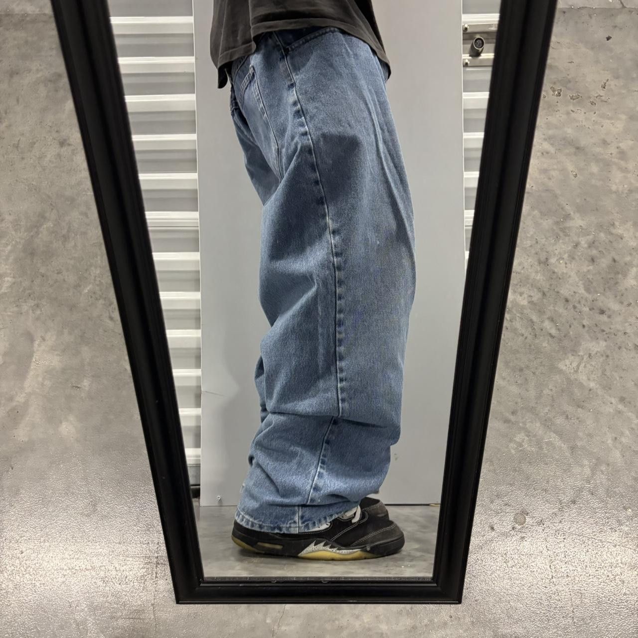 Japanese Brand × Vintage Crazy Vintage Y2K/2000s Baggy Light Wash Denim Jeans! Size US 42 / EU 58 - 2 Thumbnail