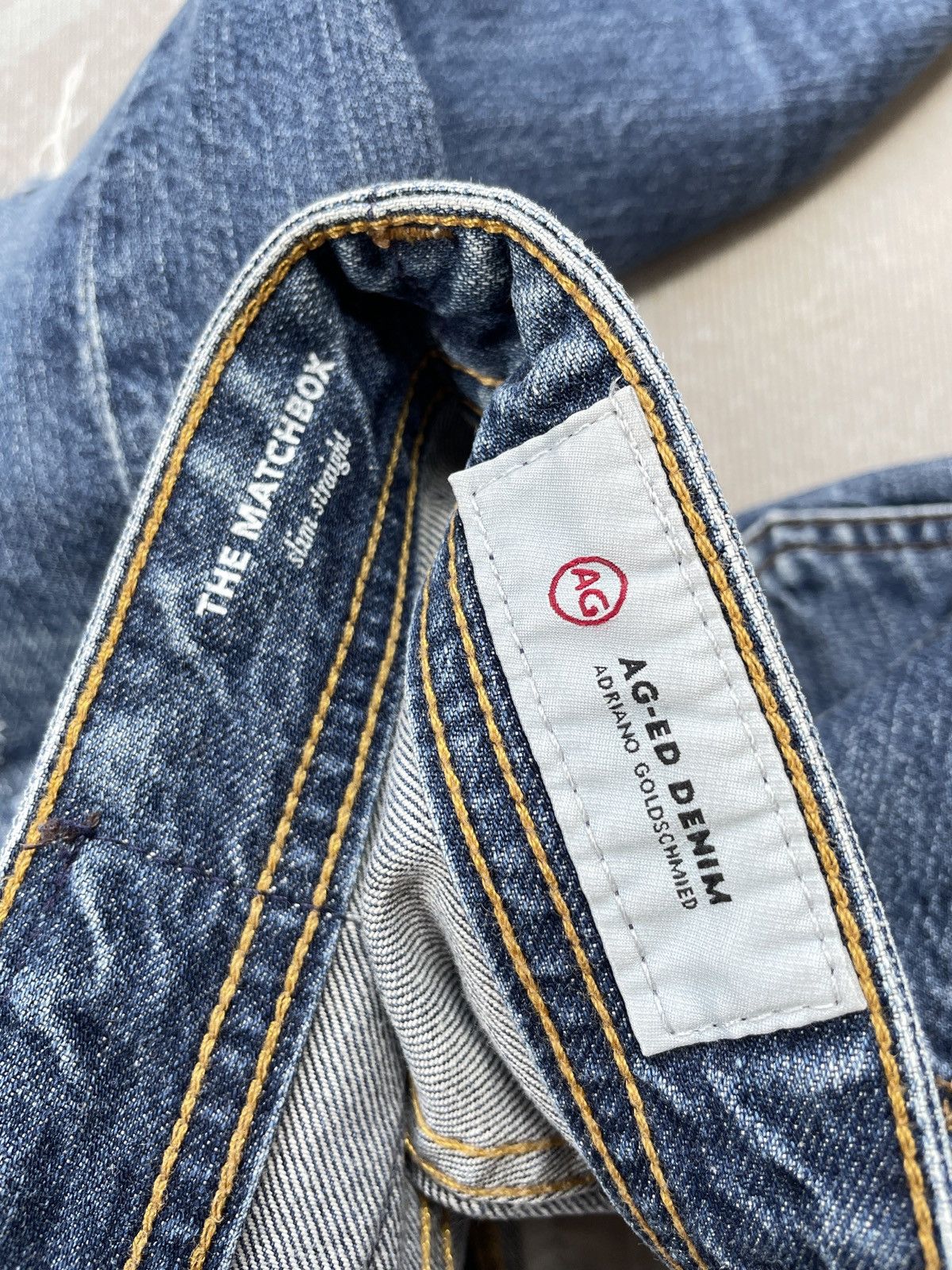 AG Adriano Goldschmied ADRIANO GOLDSCHMIED SLIM STRAIGHT JEANS Size US 30 / EU 46 - 12 Thumbnail