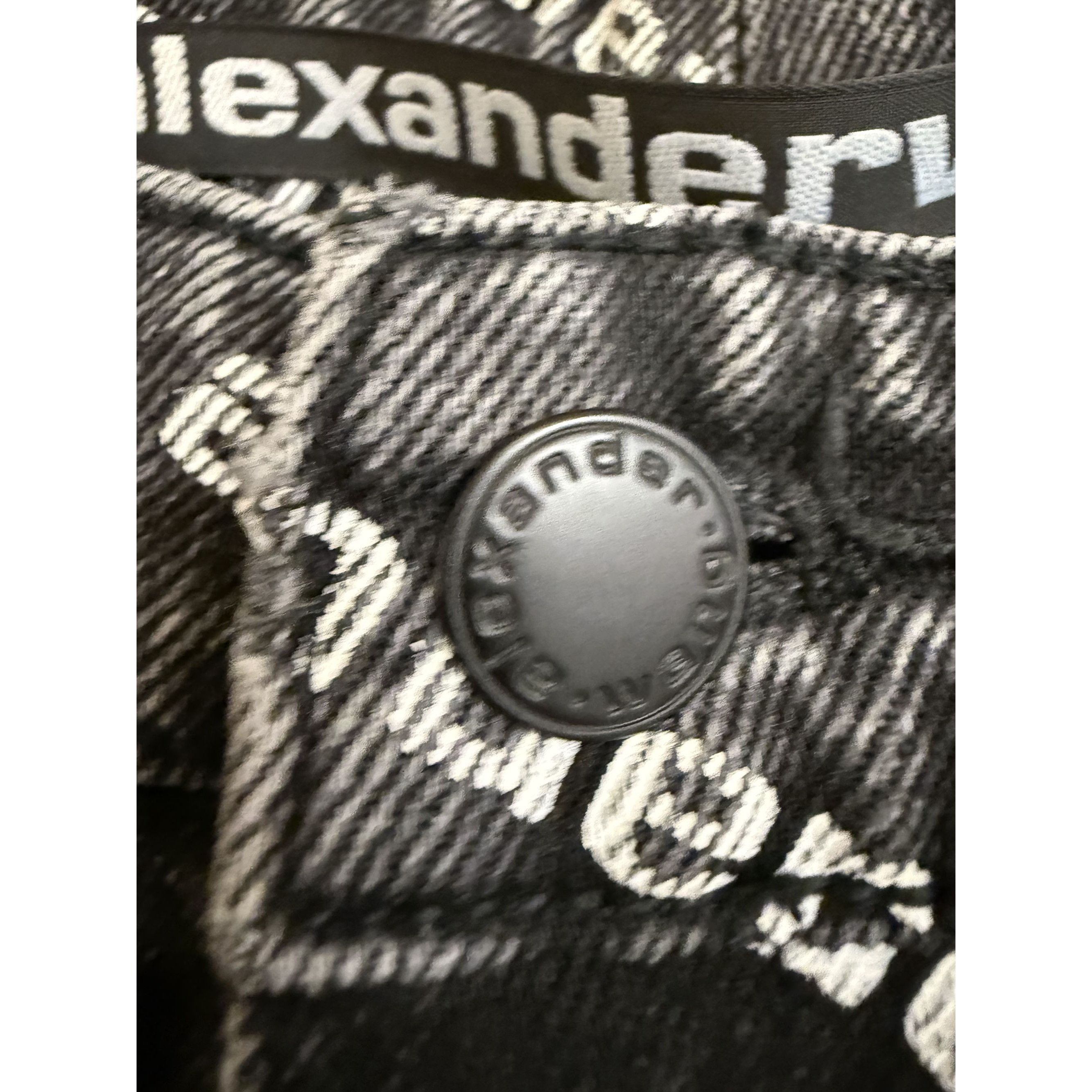 Alexander Wang Alexander Wang Black & White Logo Print Denim Jeans Straight Size 26" / US 2 / IT 38 - 10 Thumbnail