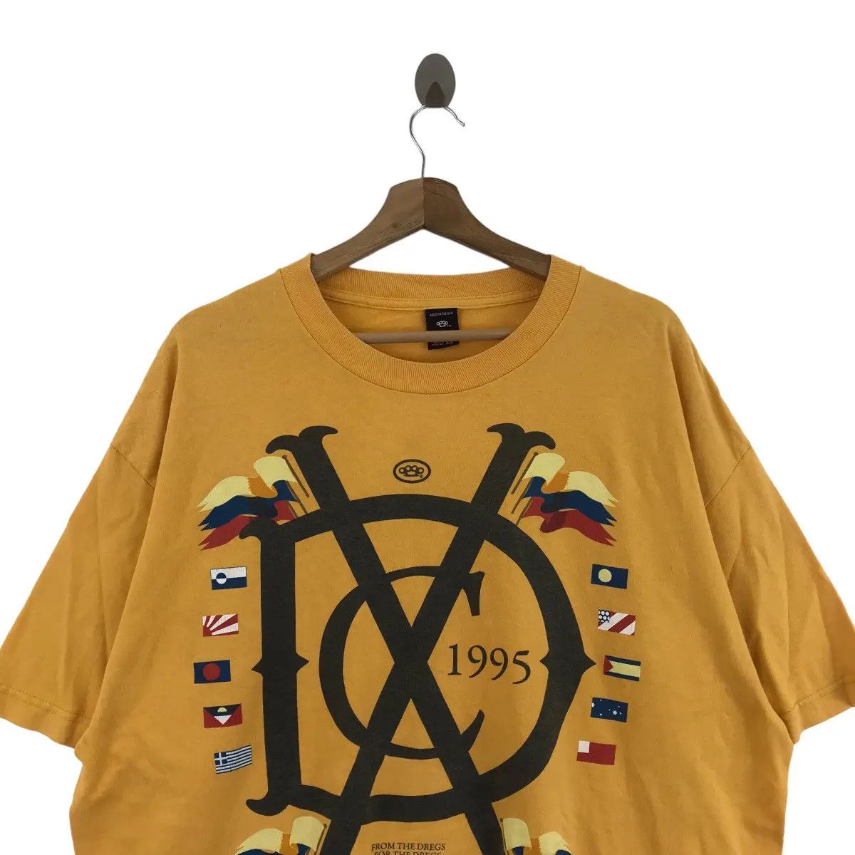 Vintage 10DEEP 1995 USA Brand Multi Flags Print Streetwear Size US XL / EU 56 / 4 - 2 Thumbnail