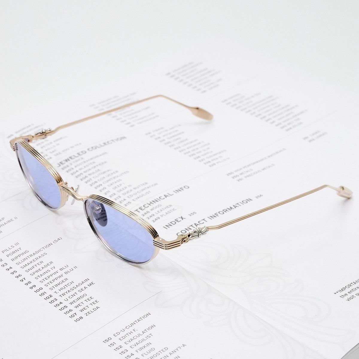 Chrome Hearts CHROME HEARTS CLITORIAL SHINY SILVER/ GOLD PLATED SUNGLASSES Size ONE SIZE - 2 Thumbnail