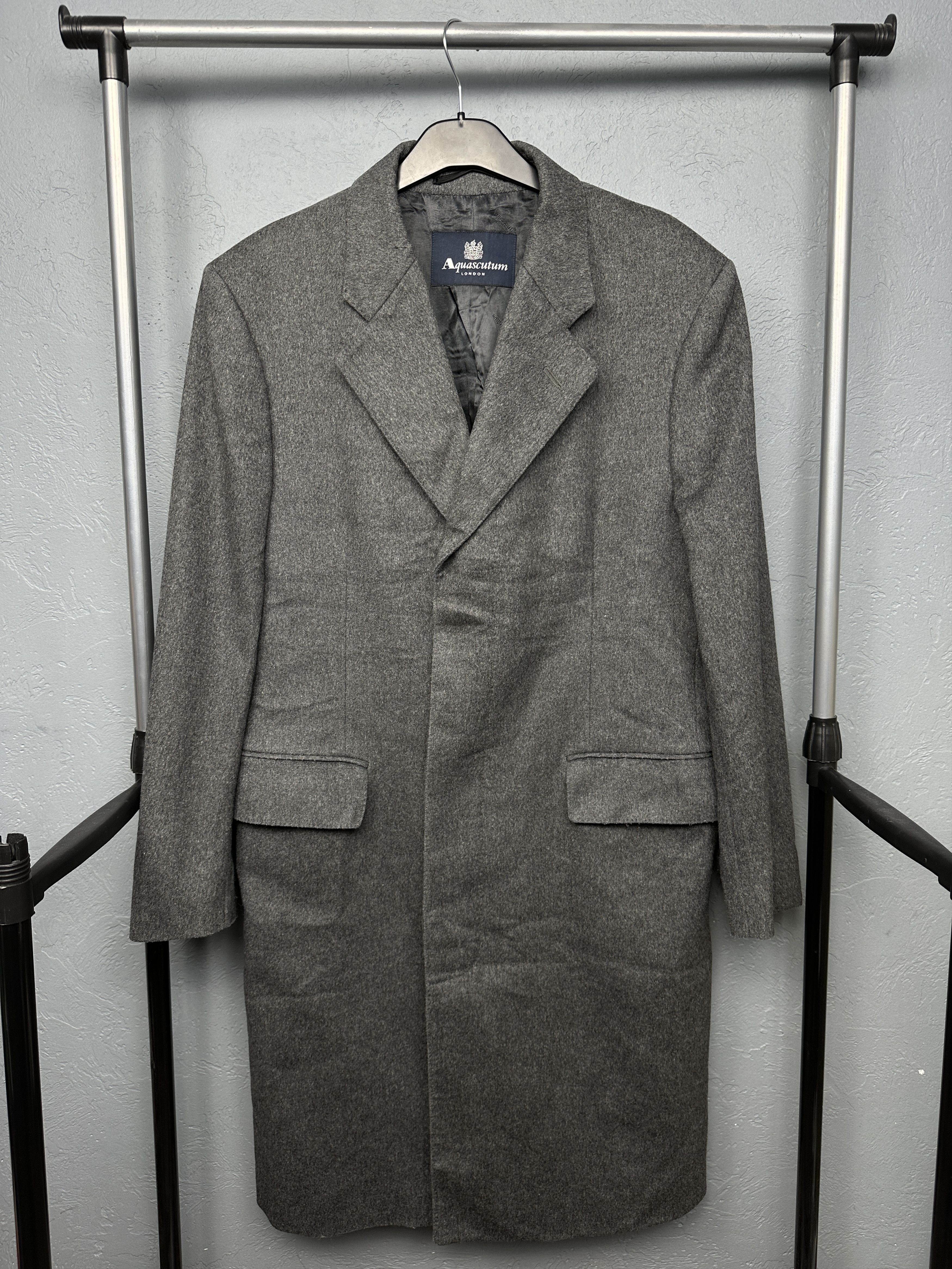 Aquascutum Vintage Mens Wool Coat Jacket