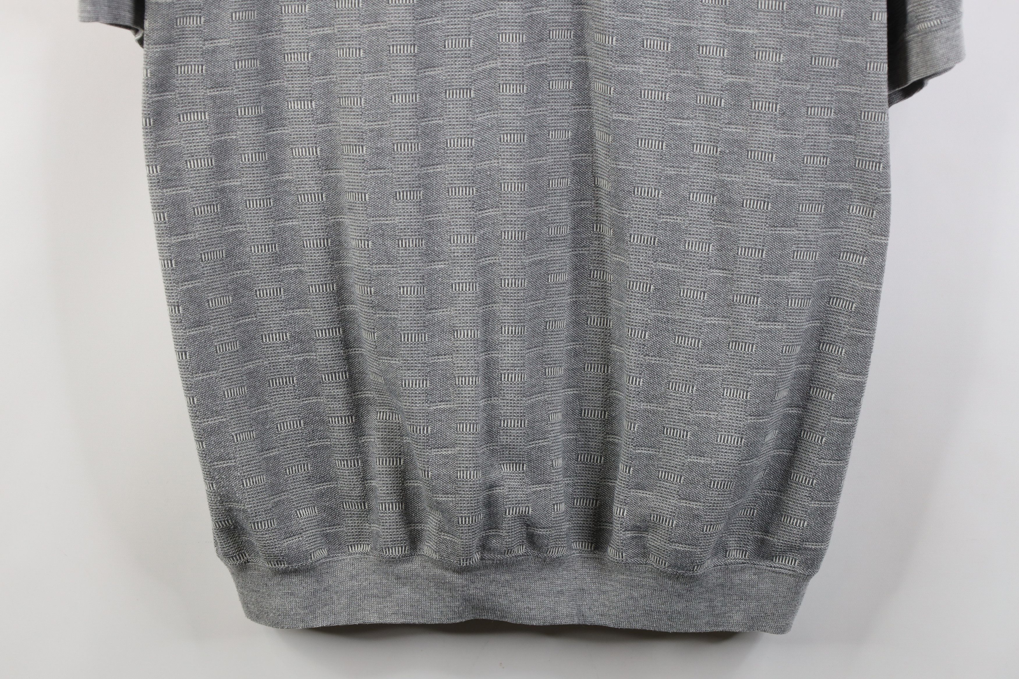 Vintage Vintage 90s Streetwear Checkered Pullover Polo Shirt Gray Size US L / EU 52-54 / 3 - 3 Thumbnail