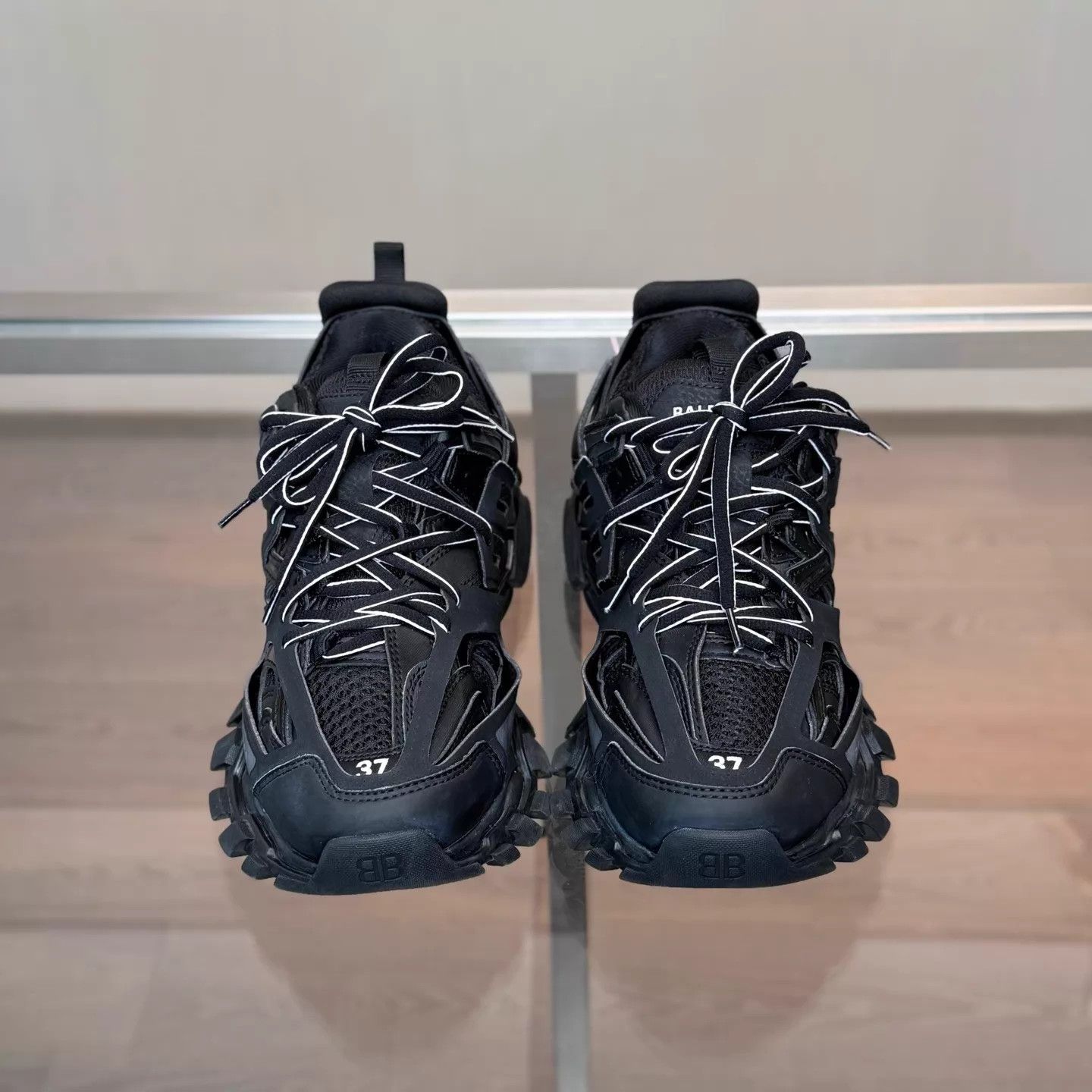 Balenciaga Balenciaga Track Distressed Black EU 37 99 DM1857 Size US 6.5 / IT 36.5 - 2 Thumbnail