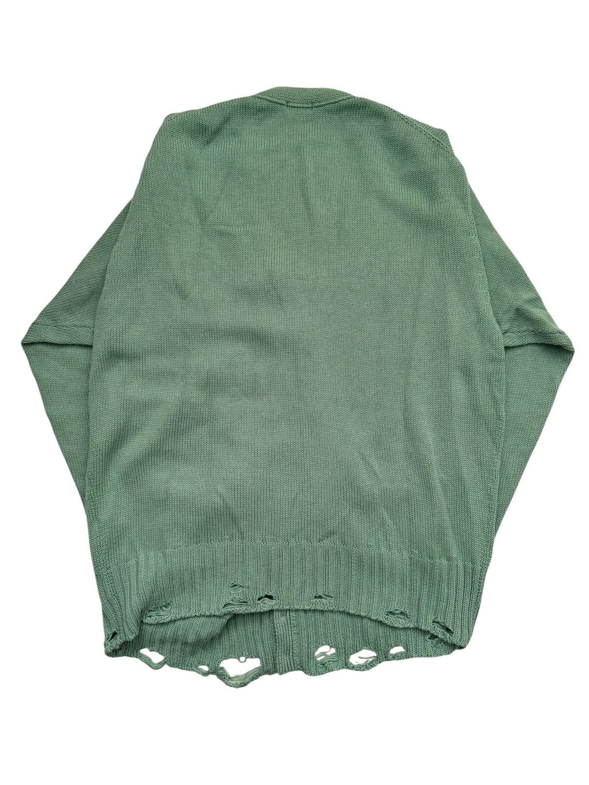 Undercover Faded Green Distressed Cardigan Size US XL / EU 56 / 4 - 2 Thumbnail