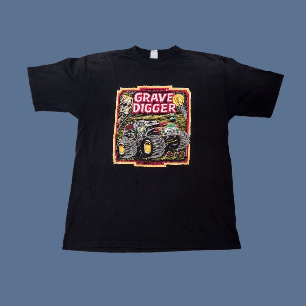 Vintage VINTAGE Grave Digger Monster Jam Truck Car Shirt L Black Men Short Sleeve 90s Racing Horror Rare Size US L / EU 52-54 / 3 - 1 Thumbnail
