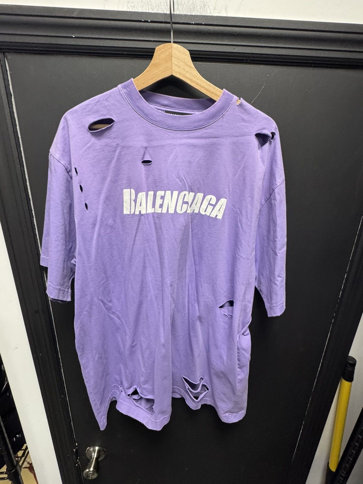 Balenciaga White GITD Lion's Laurel Boxy T-Shirt | Grailed