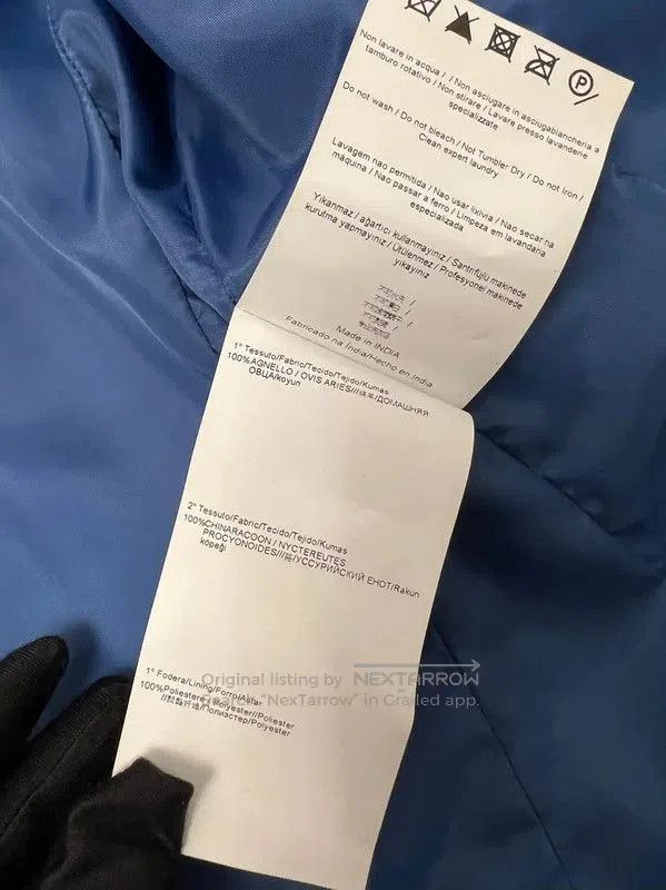 Versace Versace Blue Leather Women's Jacket with Fur Collar . Size XS / US 0-2 / IT 36-38 - 6 Thumbnail