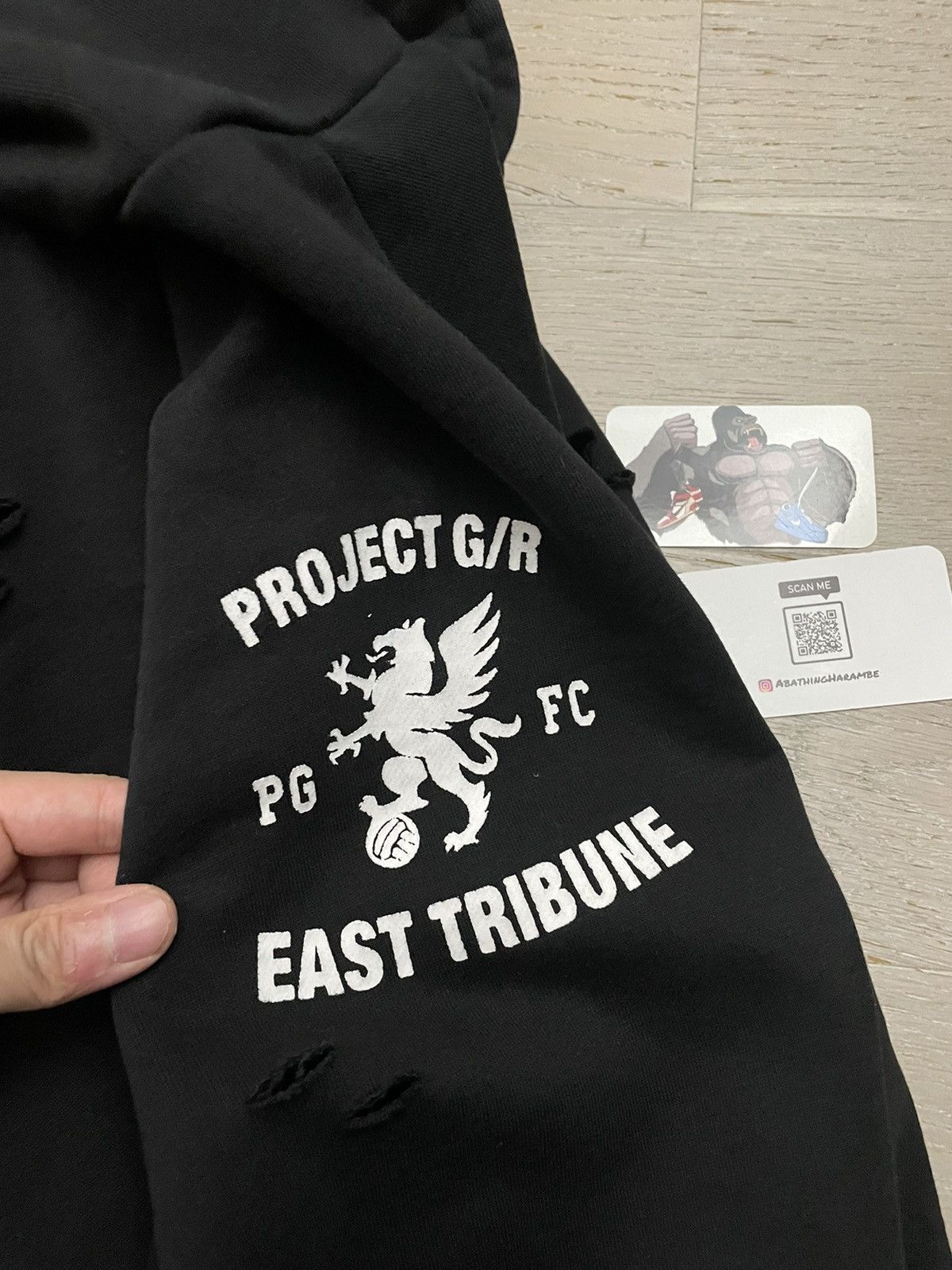 PROJECT G/R Project GR RECONSTRUCTED FOLDED ZIP HOODIE - Black Size US S / EU 44-46 / 1 - 4 Thumbnail