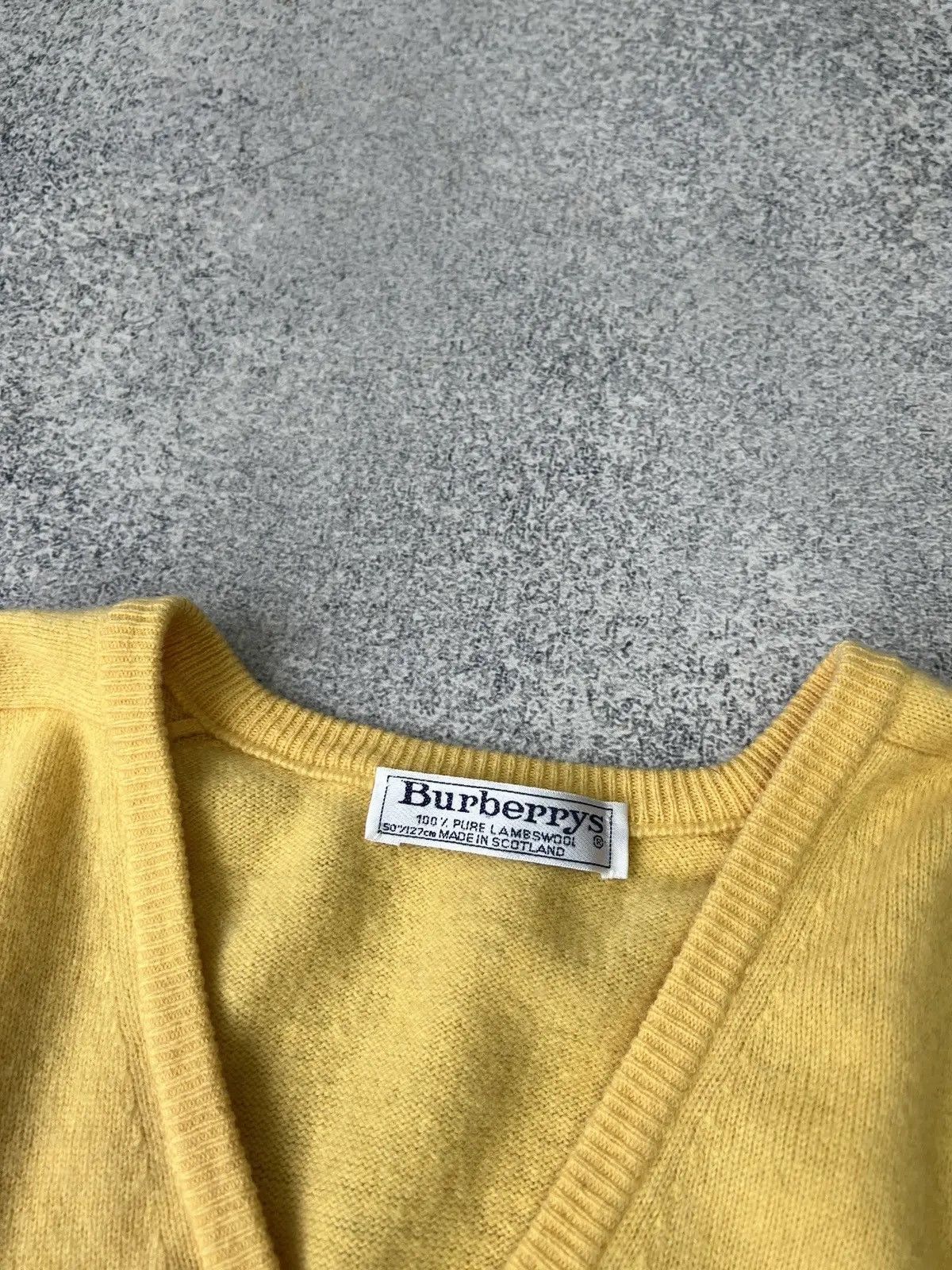 Burberry × Vintage Burberrys Vintage Wool Cashmere v-neck sweater Size US XL / EU 56 / 4 - 7 Thumbnail