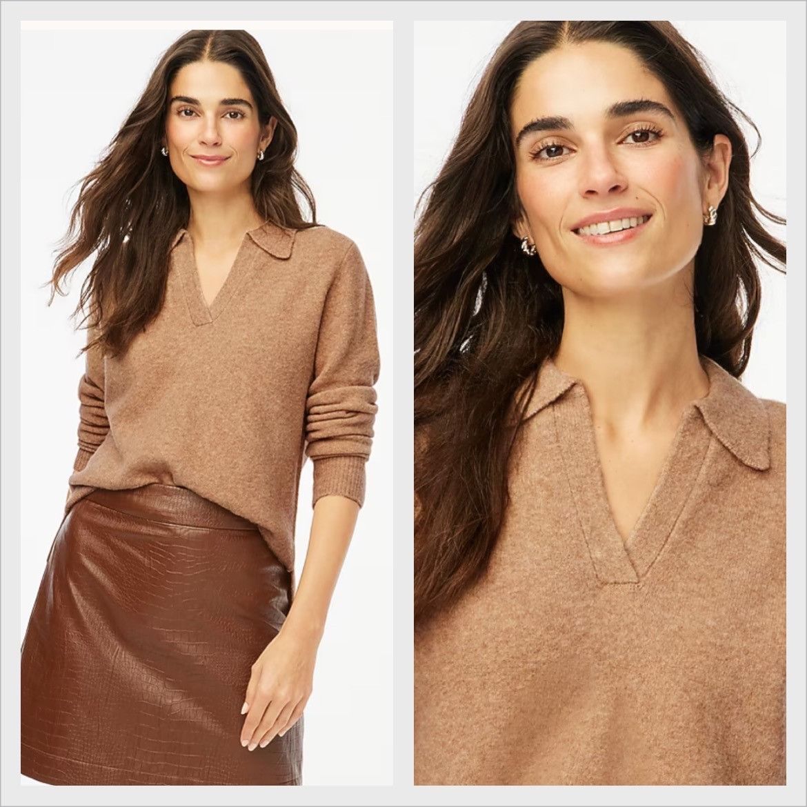 J.Crew J.Crew Womens Extra-Soft Collared V-Neck Wool Sweater Small Size S / US 4 / IT 40 - 1 Thumbnail