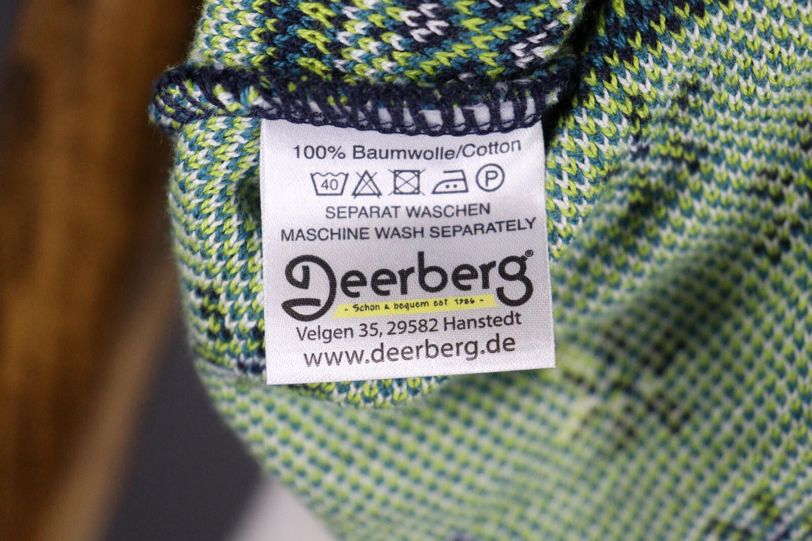 Designer Deerberg by Oska Colorful Green Floral Knit Dress Size L Size L / US 10 / IT 46 - 10 Thumbnail