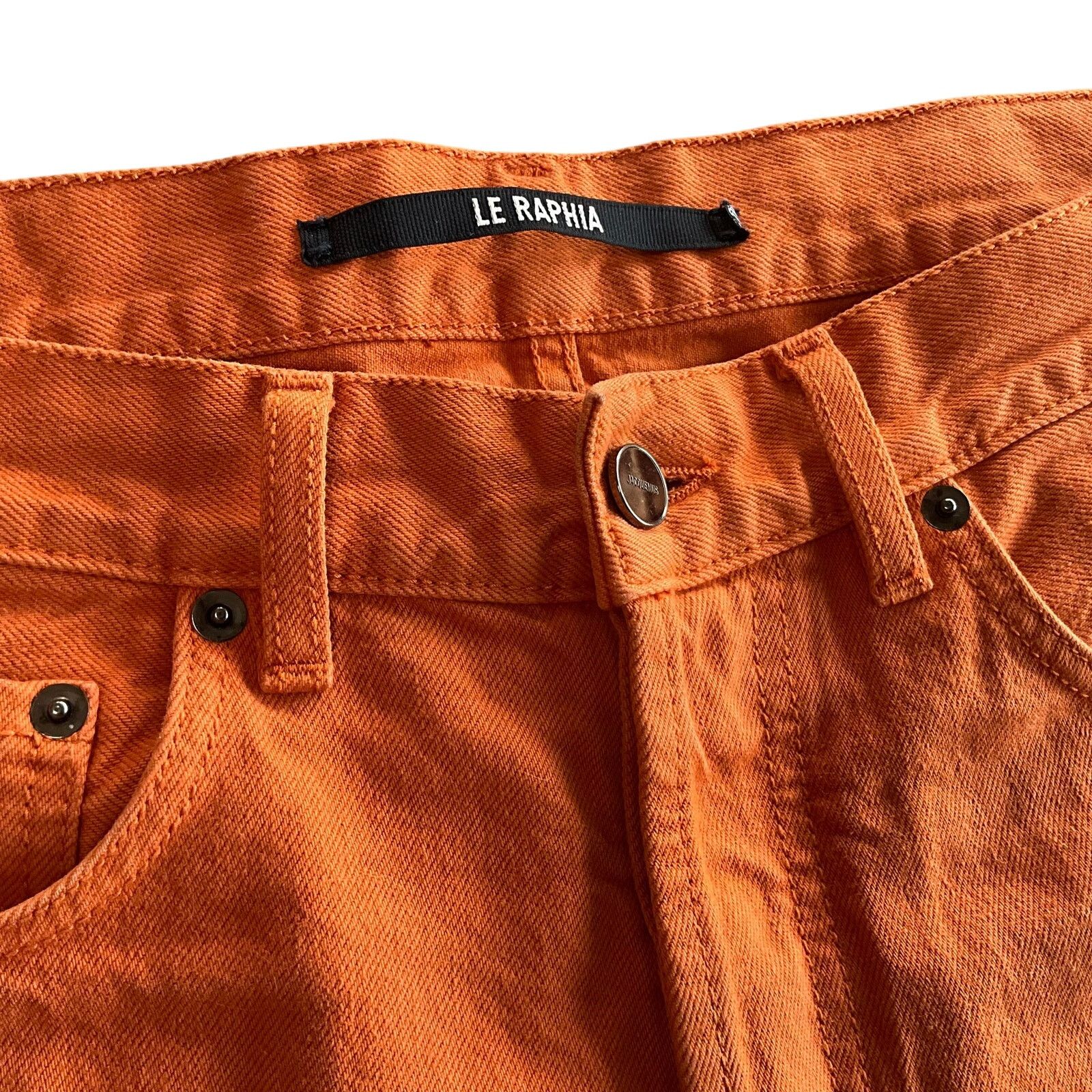 Jacquemus JACQUEMUS: Men's Orange "Le Raphia" Jeans - 30 Size US 30 / EU 46 - 3 Thumbnail