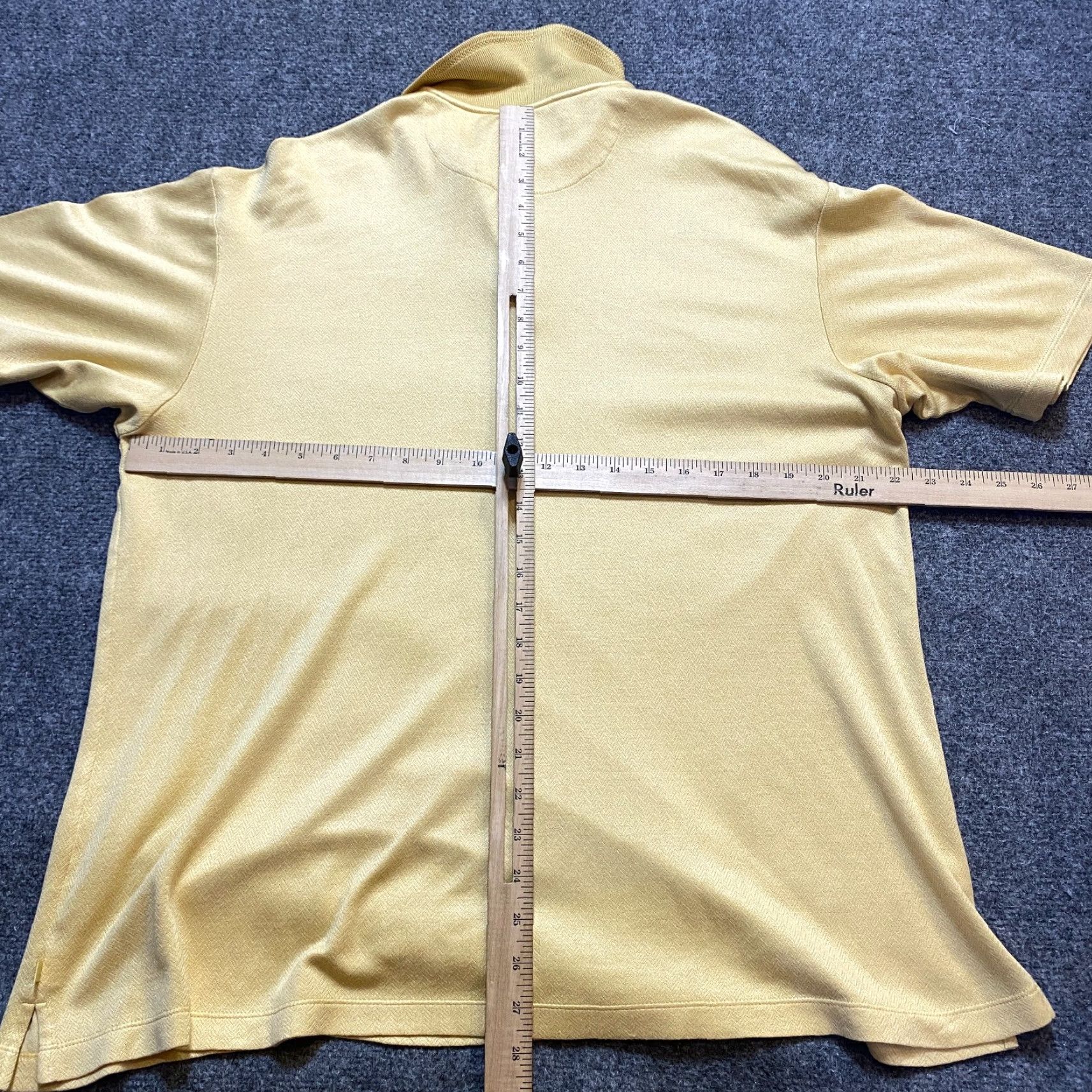 Tommy Bahama Tommy Bahama Polo Shirt Knit L Yellow Cotton Silk Men Short Sleeve Golf Shirt Size US L / EU 52-54 / 3 - 6 Thumbnail