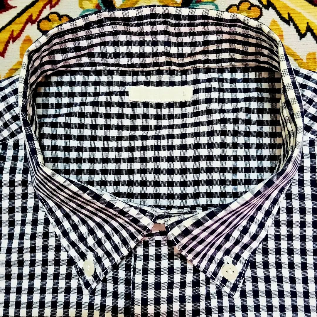 GU GU Men's Checked Long Slave Shirt ( L ) Size US L / EU 52-54 / 3 - 5 Thumbnail