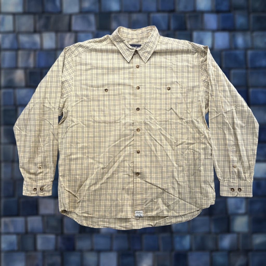 Eddie Bauer Eddie Bauer Shirt Mens 2XL Yellow Plaid Long Sleeve Button-Up Cotton Shirt Casual Outdoor Colorful Size US XXL / EU 58 / 5 - 1 Thumbnail