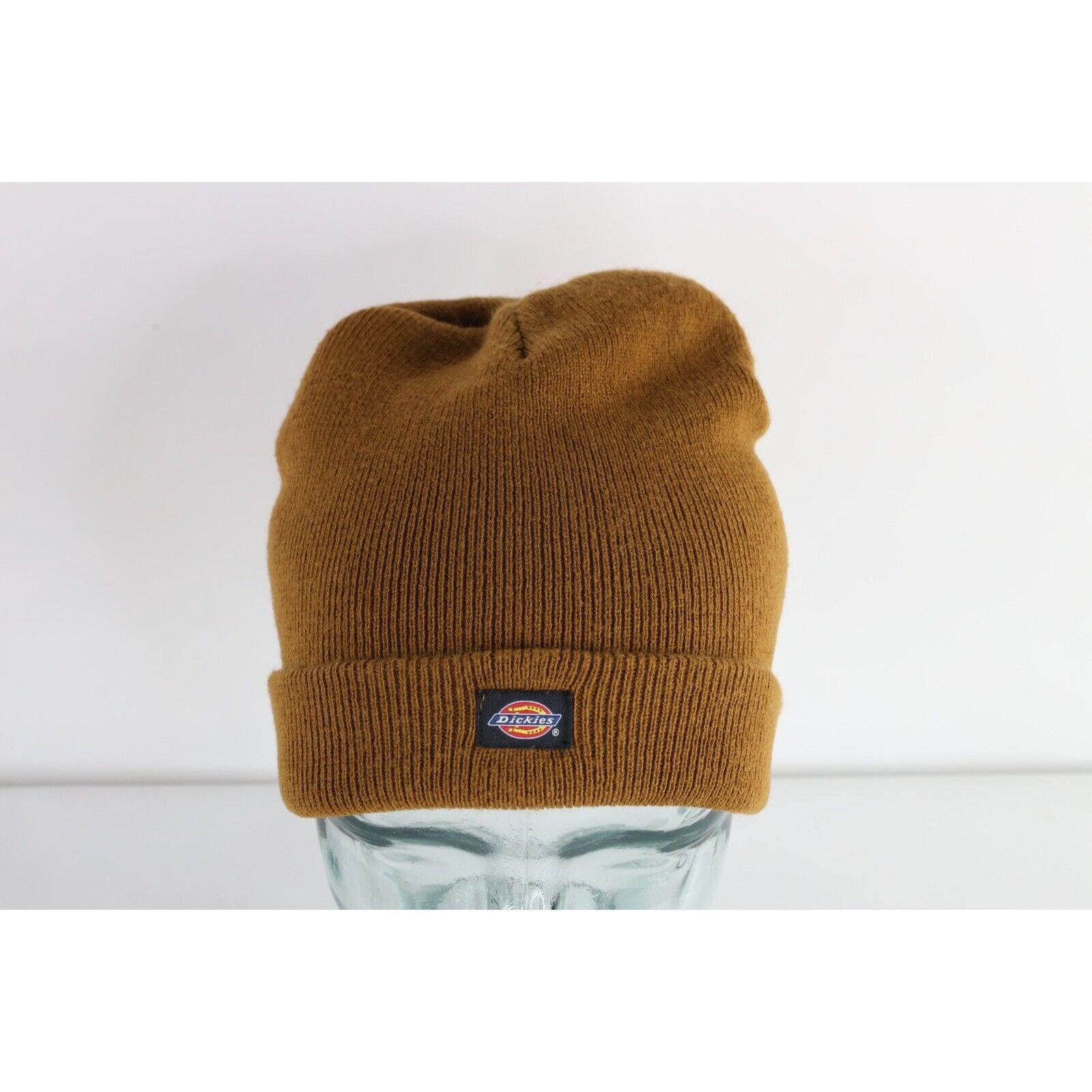 Dickies × Vintage Vintage Dickies Spell Out Box Logo Ribbed Knit Winter Beanie Size ONE SIZE - 1 Thumbnail