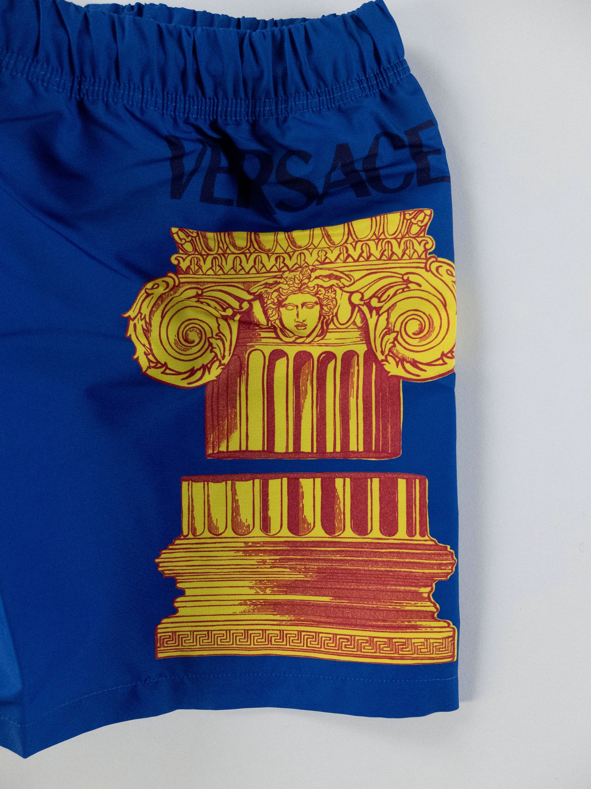Versace VERSACE Colonnia blue Greek Column print swim shorts Small Size US 30 / EU 46 - 4 Thumbnail