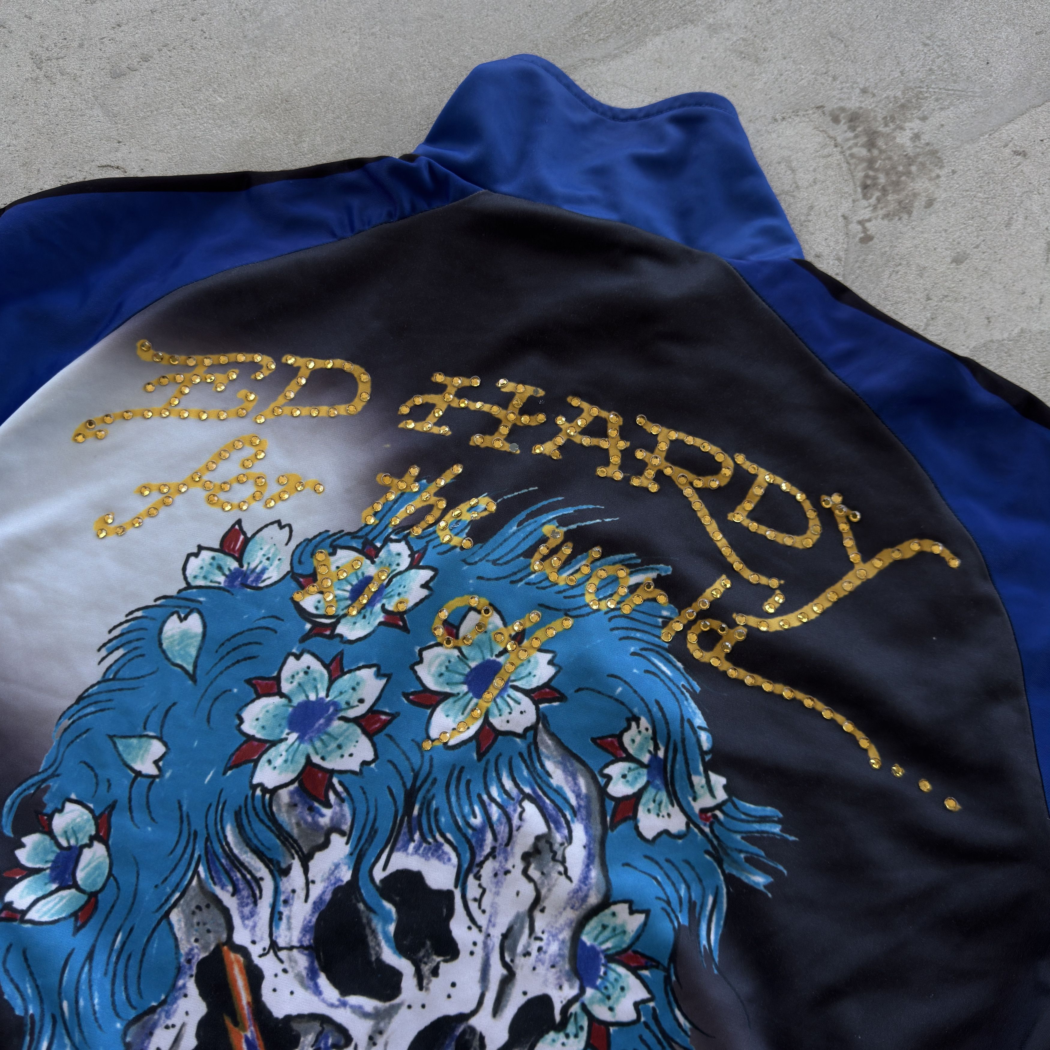 Ed Hardy Ed Hardy Blue Dragon Kanji Graphic Zip Up Track Jacket L Size US L / EU 52-54 / 3 - 8 Thumbnail