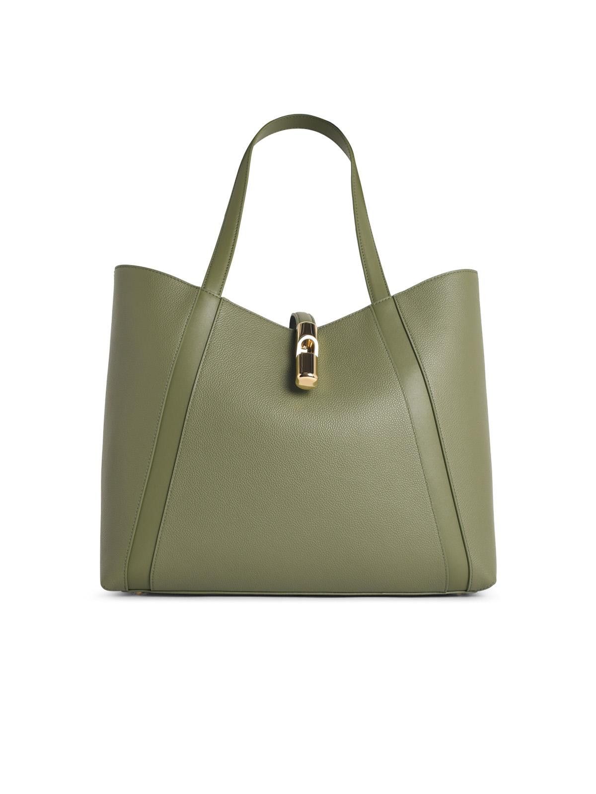 Furla FURLA 'Shopping Goccia' Green Leather Bag Size ONE SIZE - 1 Thumbnail