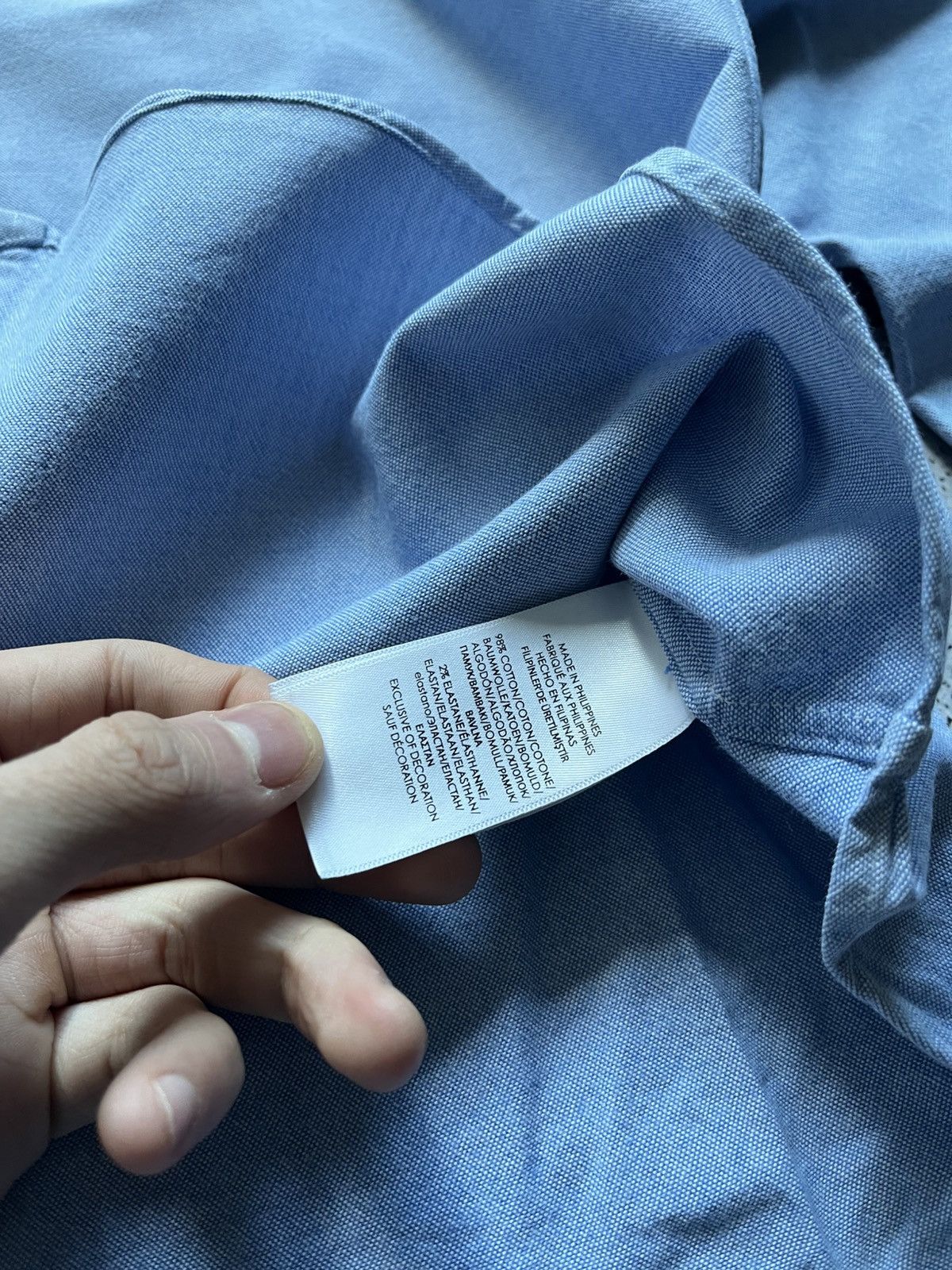Vintage Vintage Polo Ralph Lauren Blue Long Sleeve Button Up Shirt Size US XL / EU 56 / 4 - 7 Thumbnail