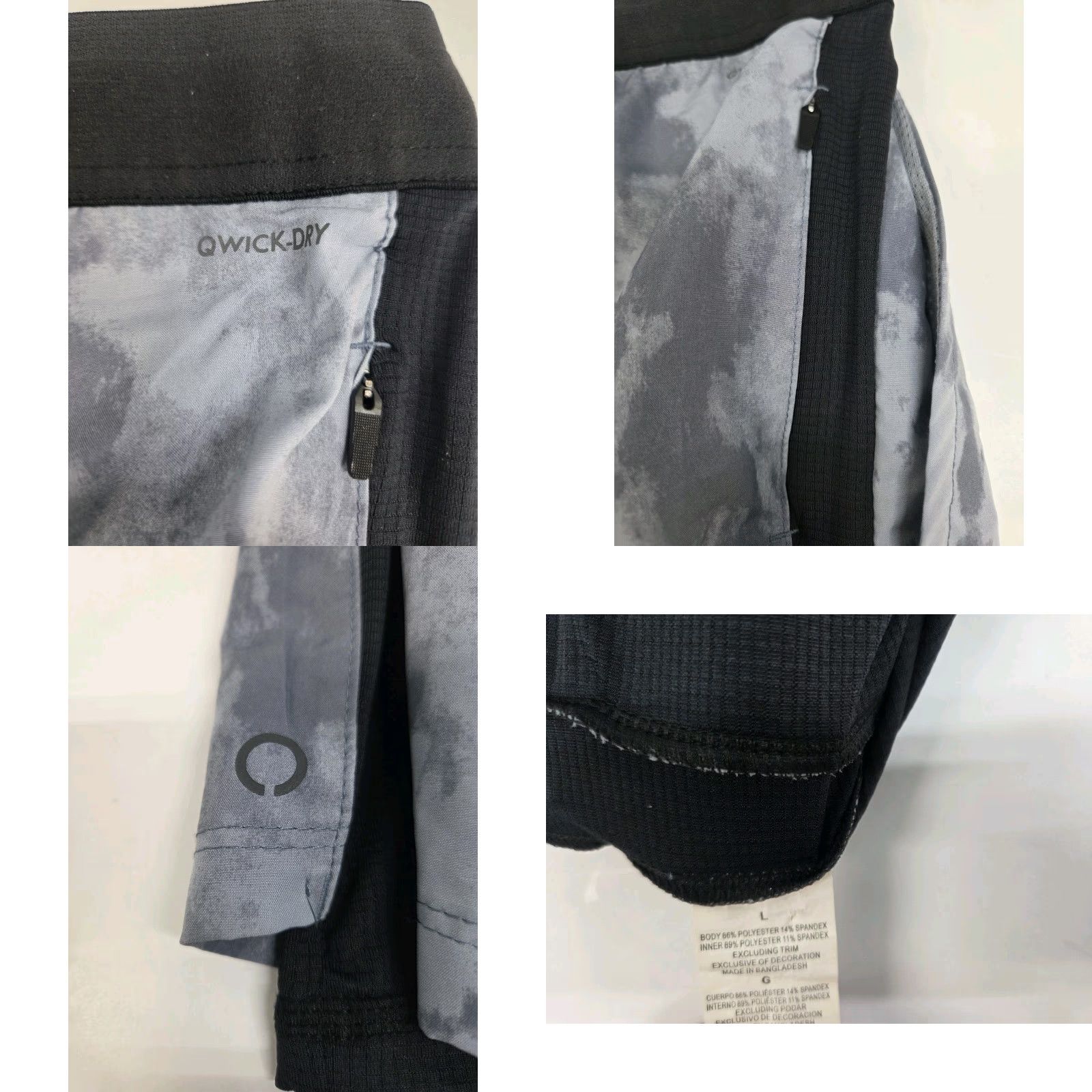 Vintage Skorq Mens Blue Lined Shorts Athletic 6 in Inseam Side Zip Pocket Drawstring Quick Dry Pockets Elastic Waist 34 in Waist Regular L #8198 Size US 33 - 8 Thumbnail