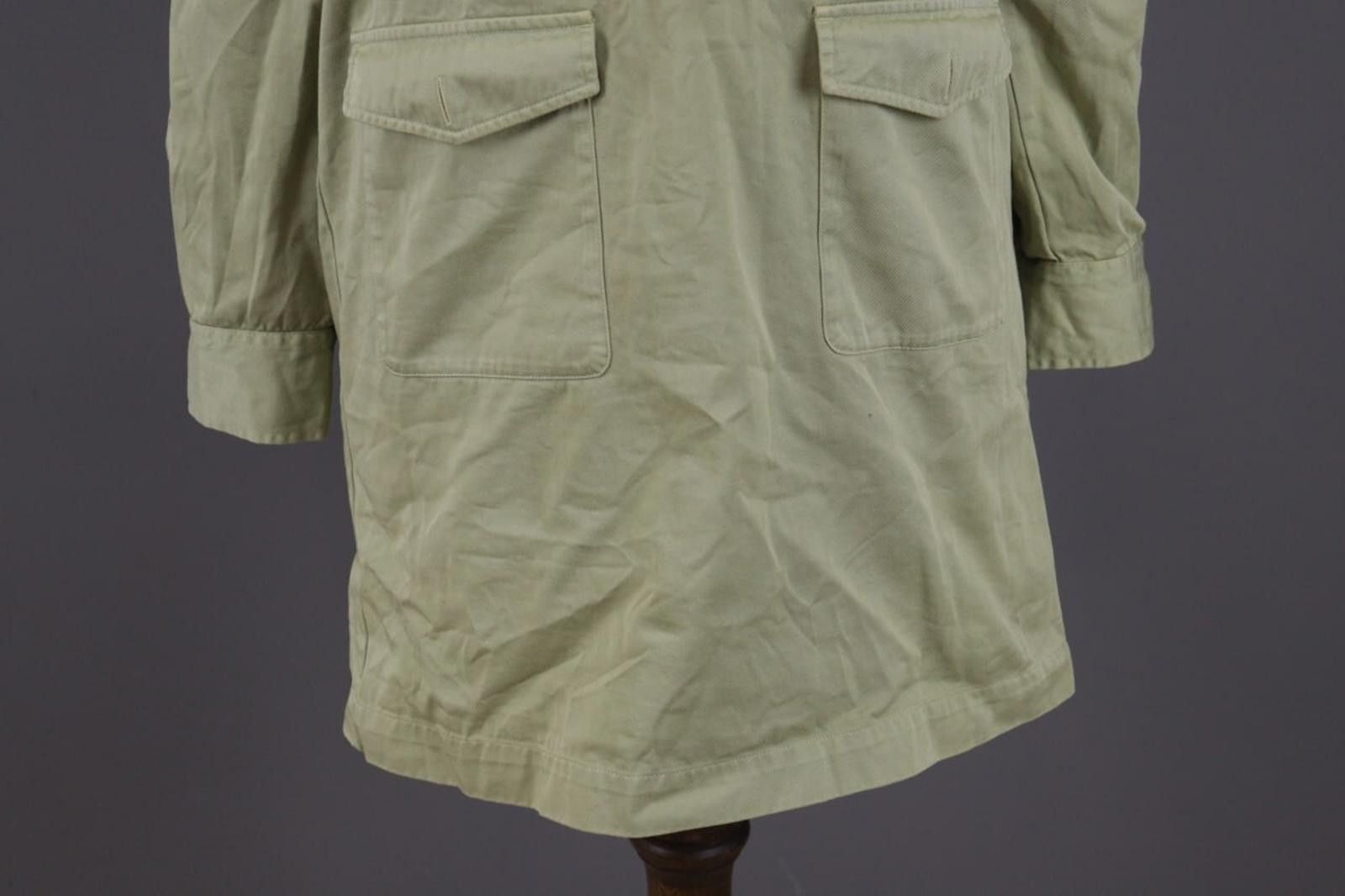 Designer Sezane Green Denim A-Line Short Dress Size 39 Size M / US 6-8 / IT 42-44 - 3 Thumbnail