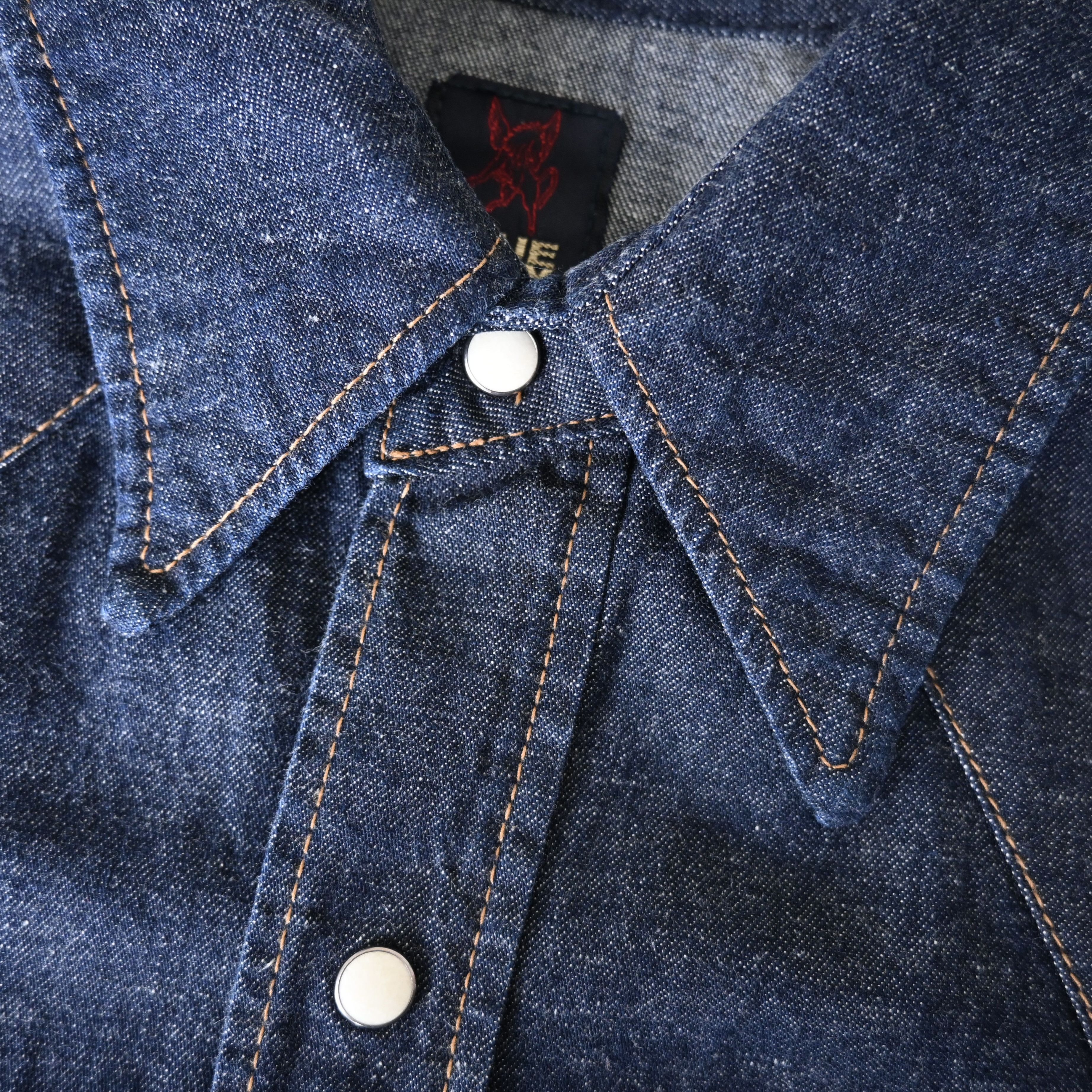 Japanese Brand VTG 1990s BLUE WAY indigo denim western shirt, made in Japan Size US L / EU 52-54 / 3 - 15 Thumbnail