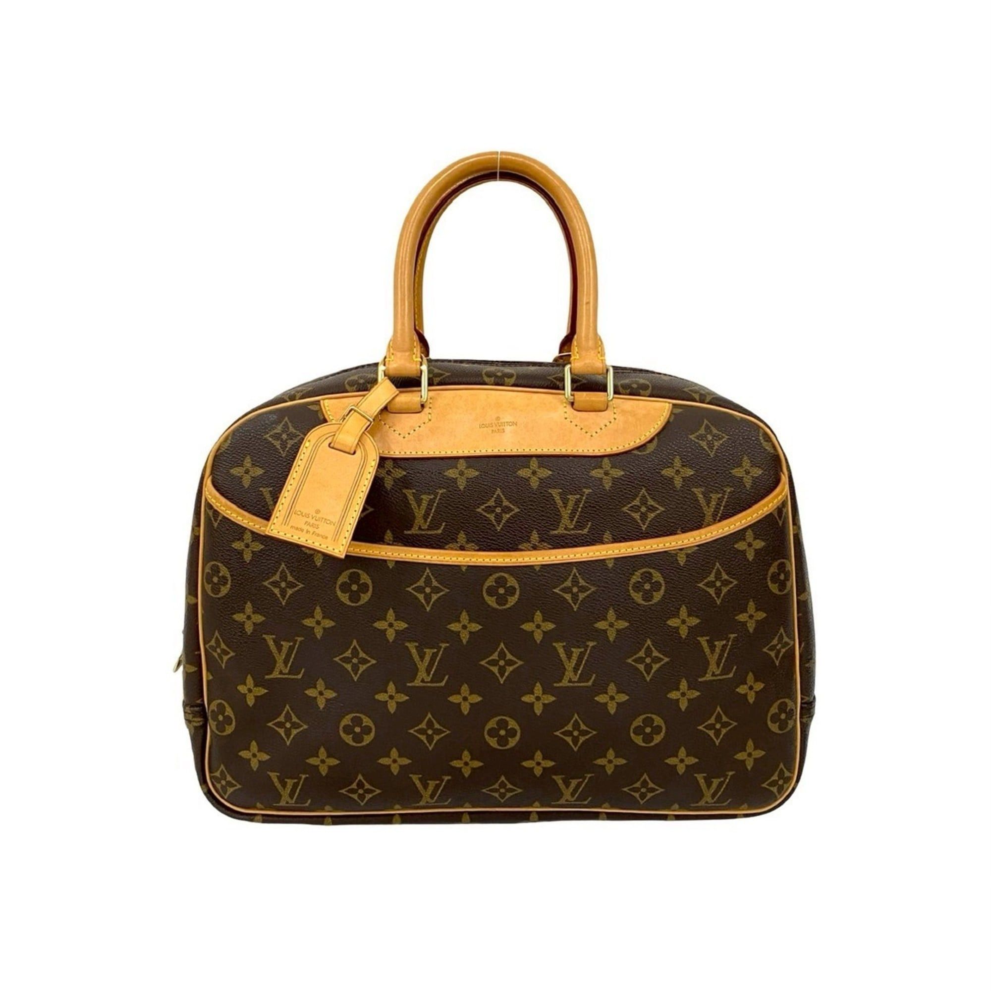 Louis Vuitton LOUIS VUITTON Deauville Monogram Leather Handbag/Mini Boston Bag, Brown, 26694 Size ONE SIZE - 1 Thumbnail