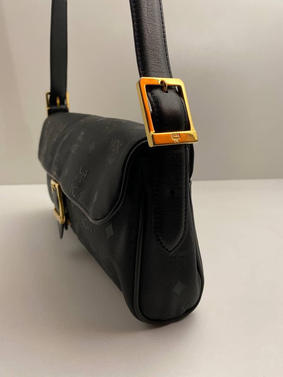 MCM MCM Visetos Monogram Nylon Leather Vintage Hand Shoulder Bag Size ONE SIZE - 6 Thumbnail