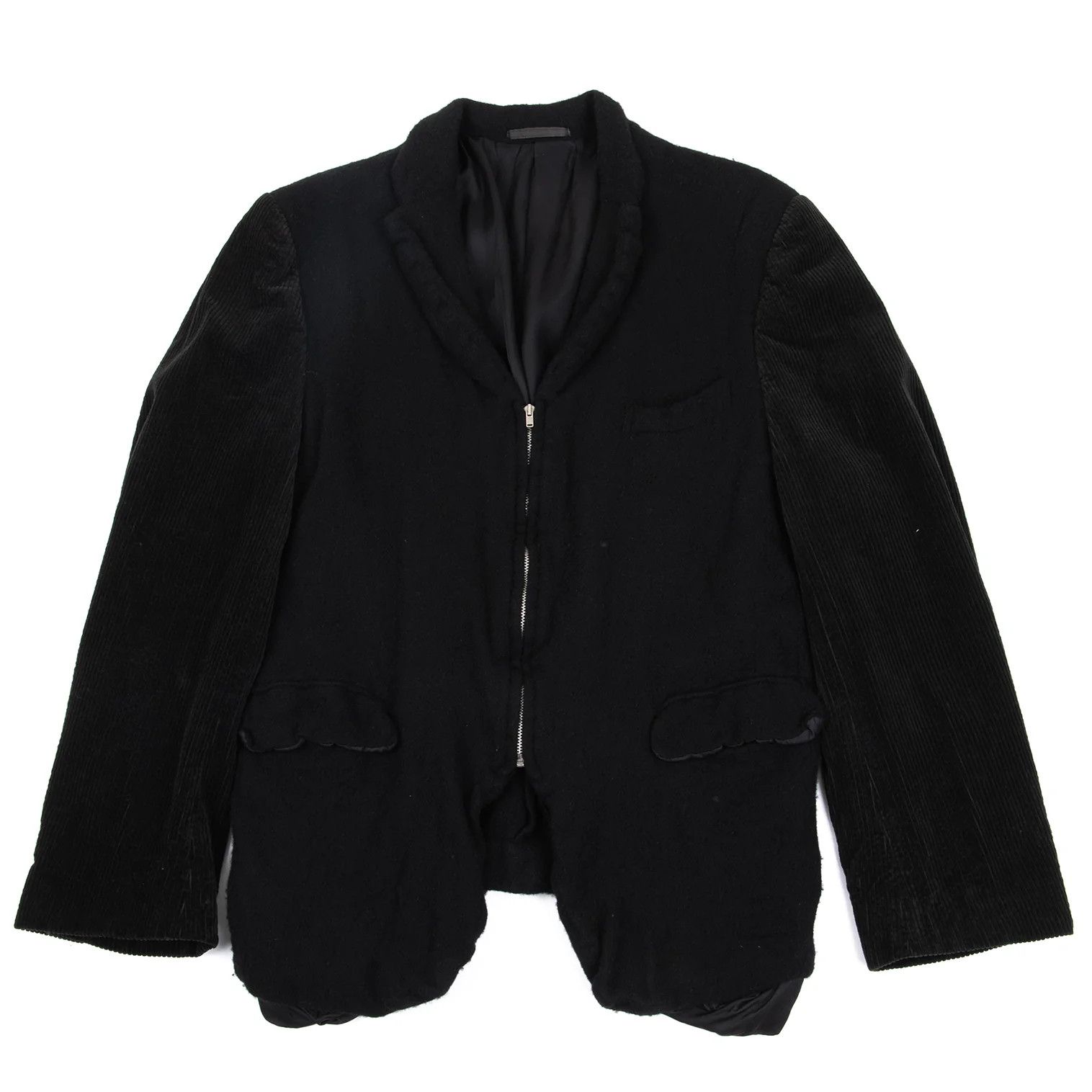 Comme des Garcons Homme Plus Corduroy Switch Jacket in Black Size M Size US M / EU 48-50 / 2 - 1 Thumbnail