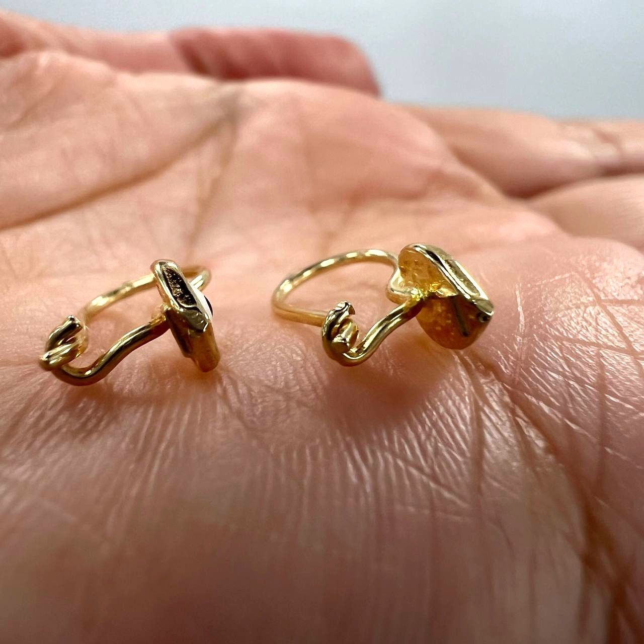 Other New 14K Yellow Gold Eye-Shaped Earrings Size ONE SIZE - 4 Thumbnail