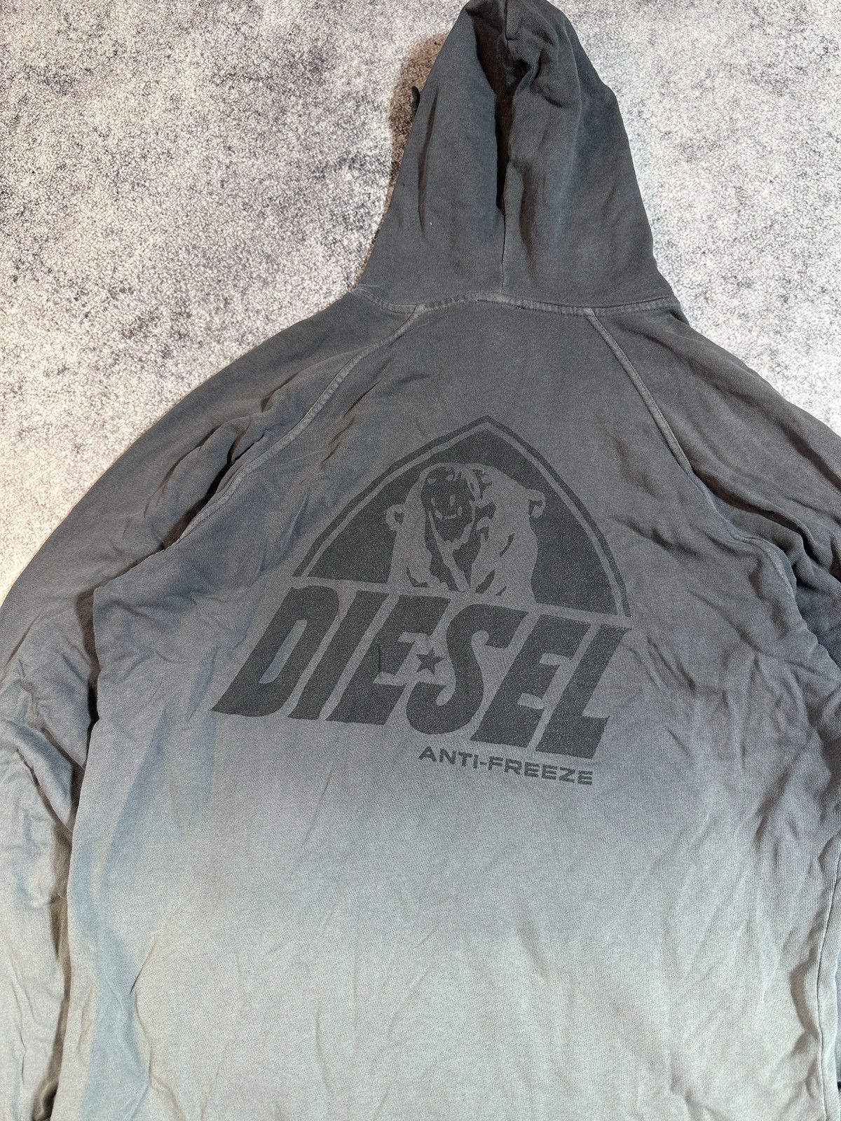 Diesel Vintage Diesel Back Big Logo Zip Up Hoodie Avant Garde Opium Size US XL / EU 56 / 4 - 2 Thumbnail
