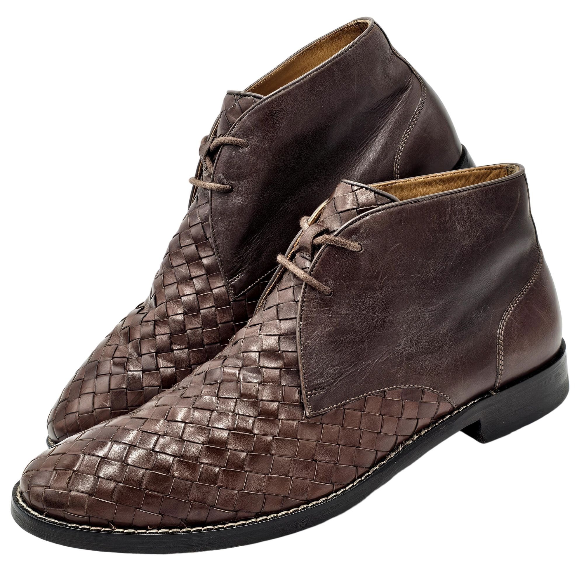 Cole Haan Cole Haan Cambridge Brown Woven Leather Chukka Boots Men 8.5 Size US 8.5 / EU 41-42 - 8 Thumbnail