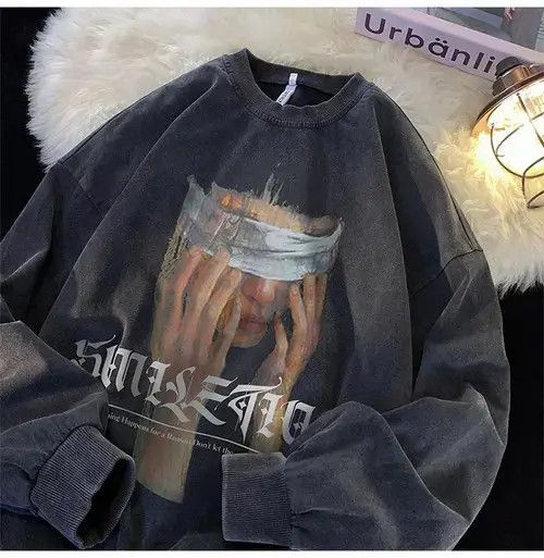 Other Blindfold Portrait Print Sweatshirt Size US L / EU 52-54 / 3 - 3 Thumbnail